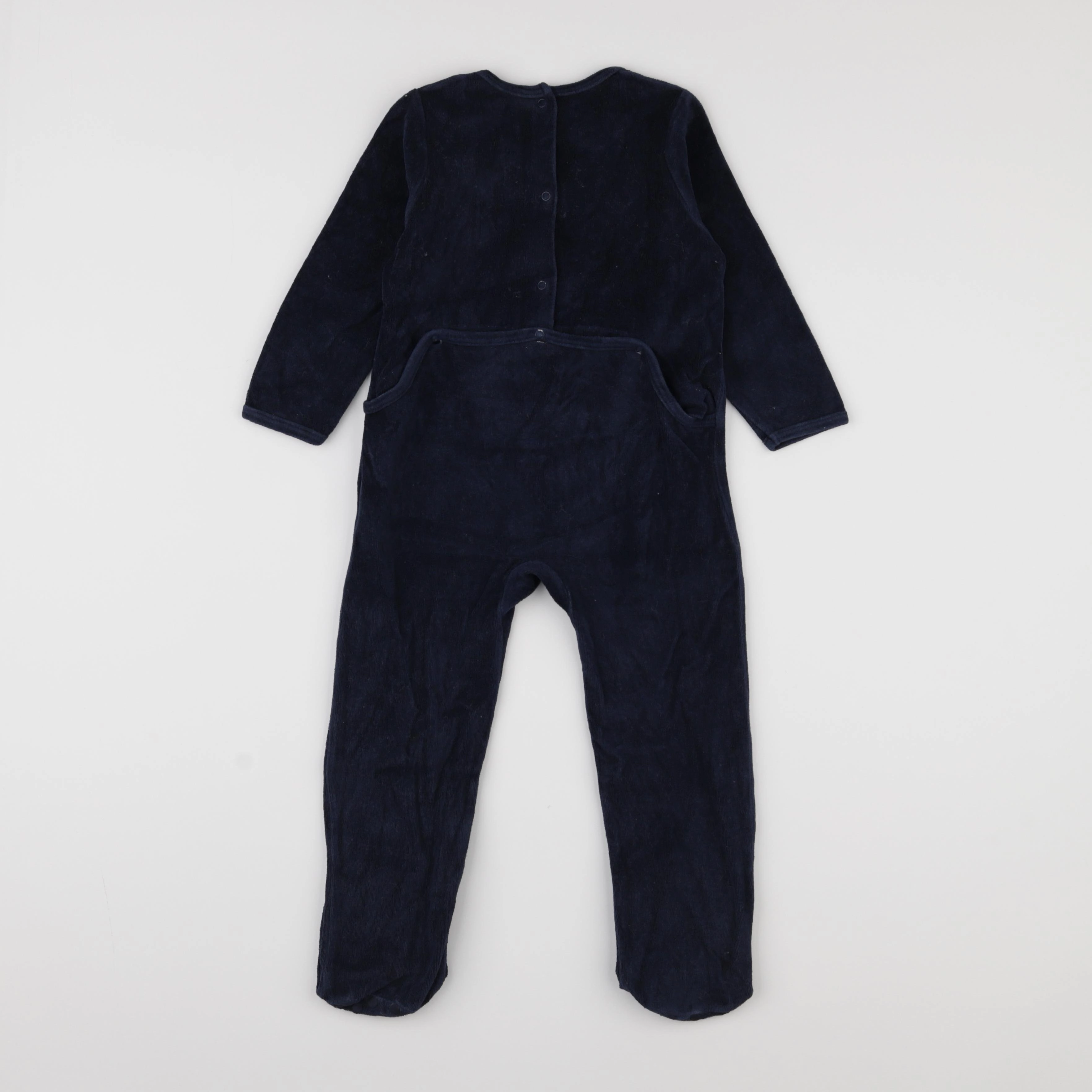 Vertbaudet - pyjama velours bleu - 3 ans