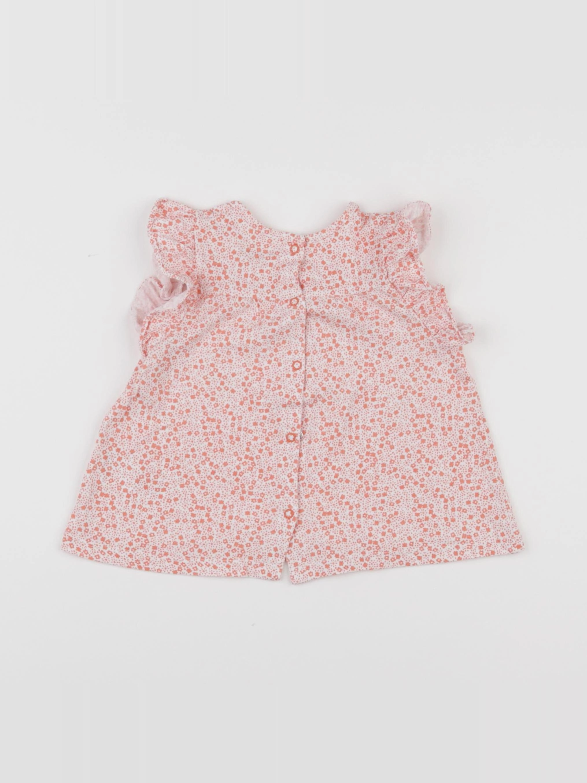 Vertbaudet - tee-shirt blanc, rose - 24 mois