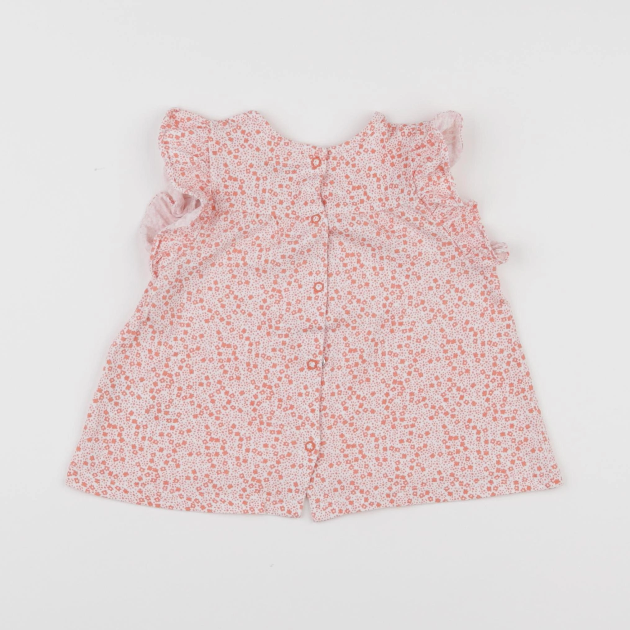 Vertbaudet - tee-shirt blanc, rose - 24 mois