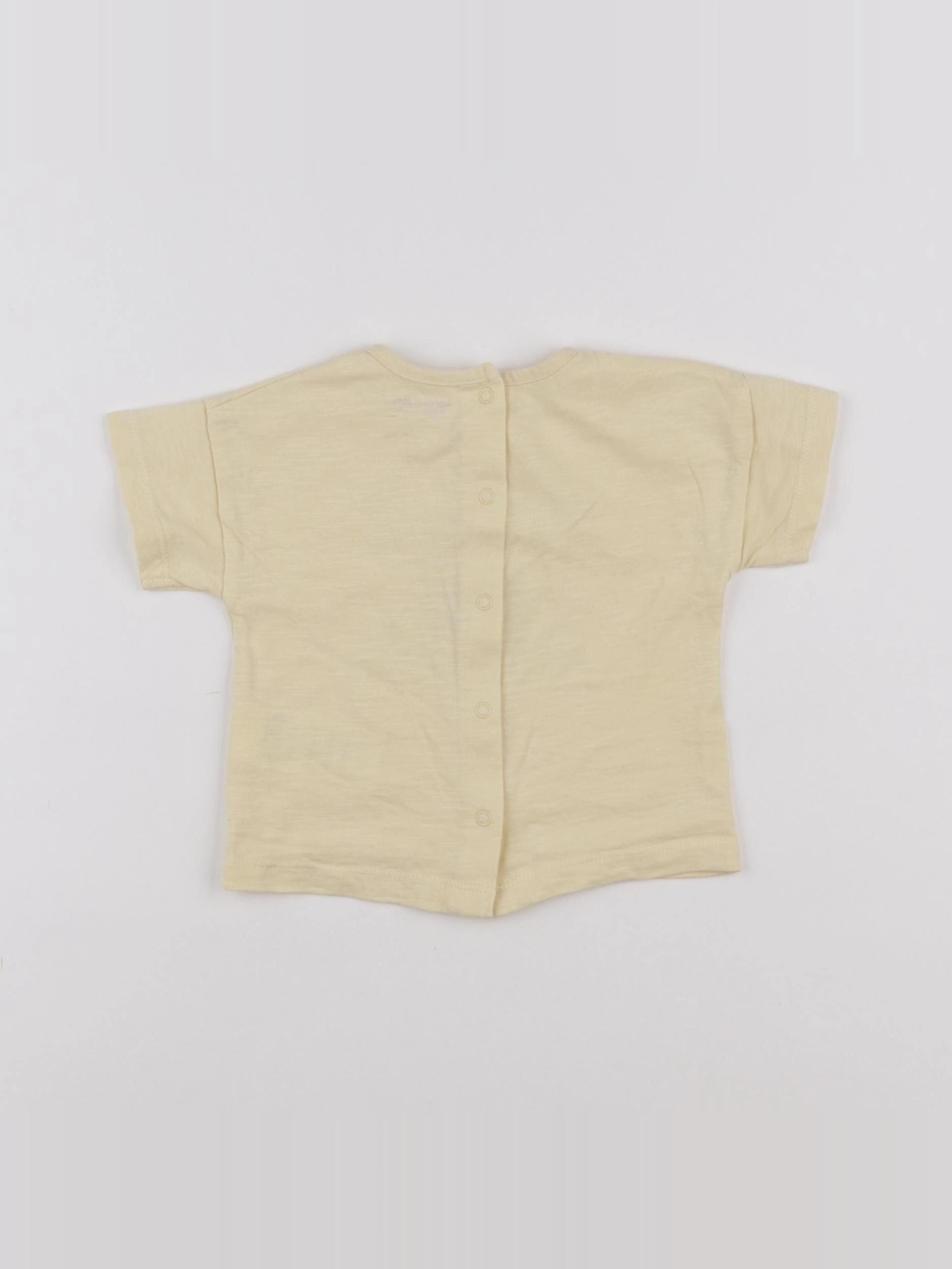 Vertbaudet - tee-shirt jaune - 6 mois