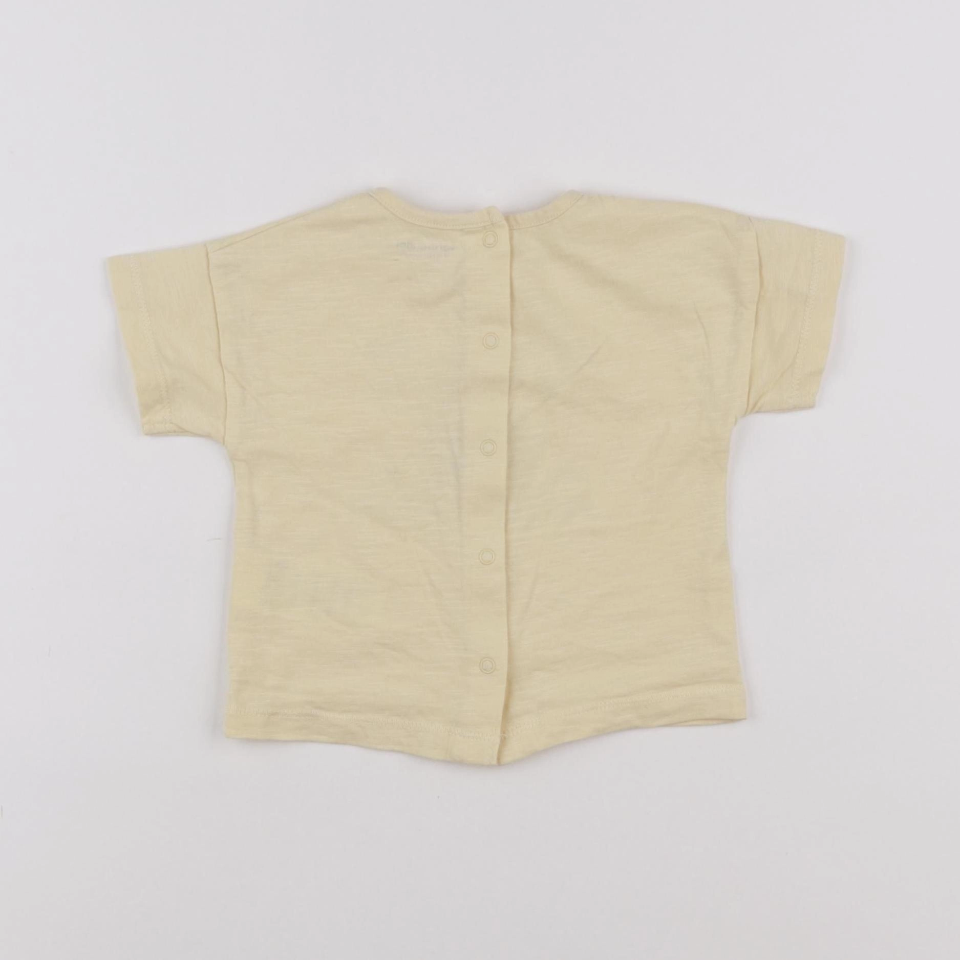 Vertbaudet - tee-shirt jaune - 6 mois