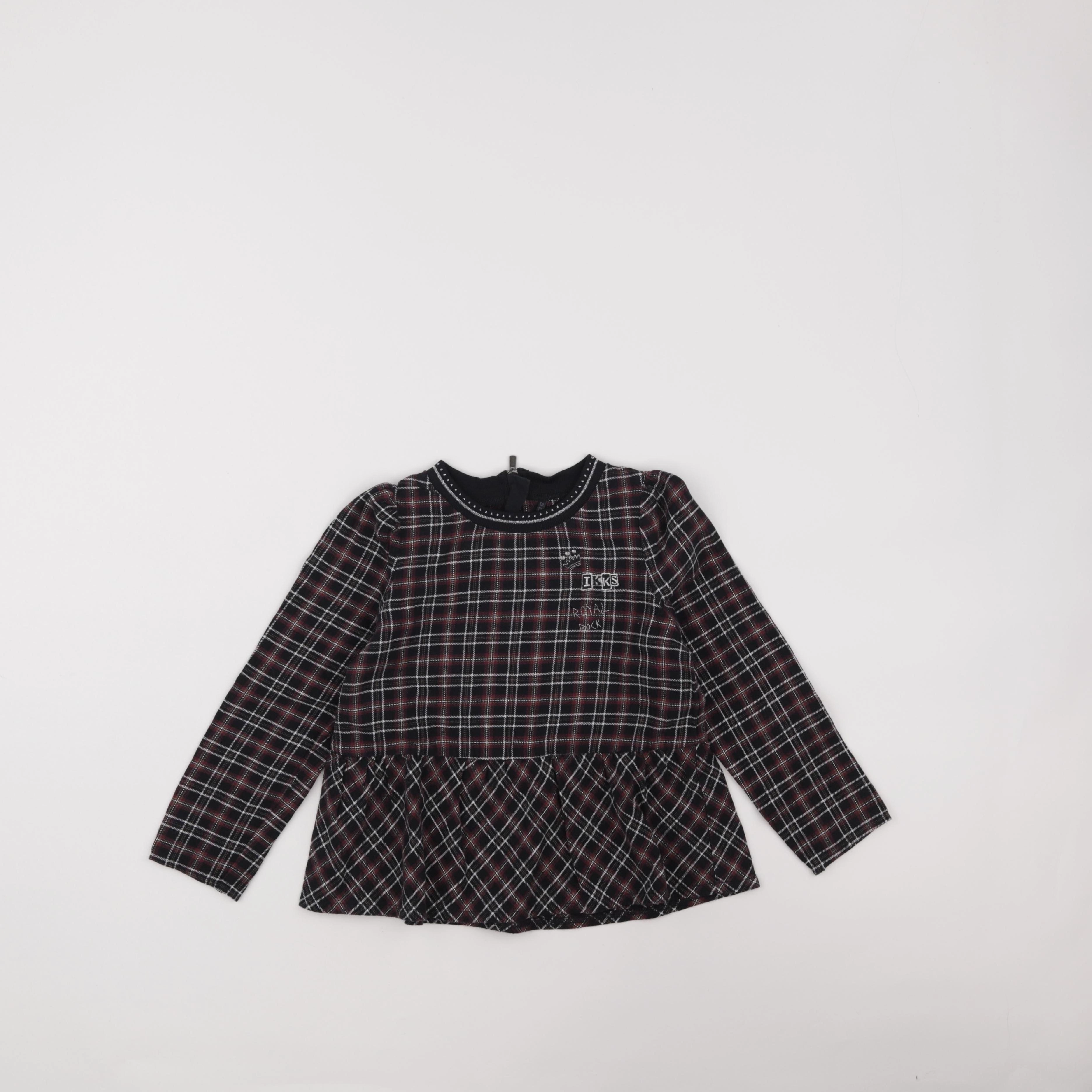 IKKS - blouse noir, rouge - 5 ans