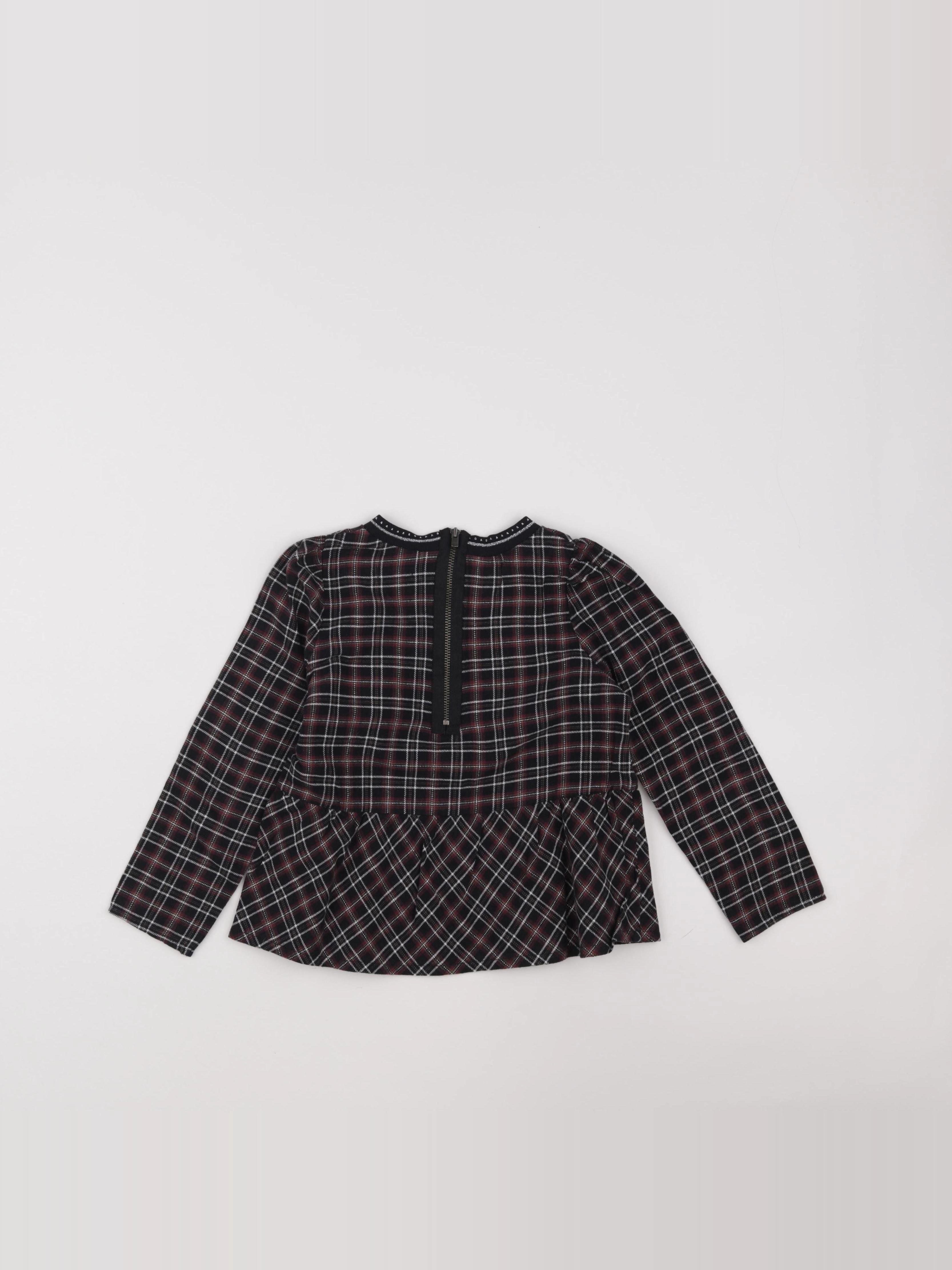 IKKS - blouse noir, rouge - 5 ans