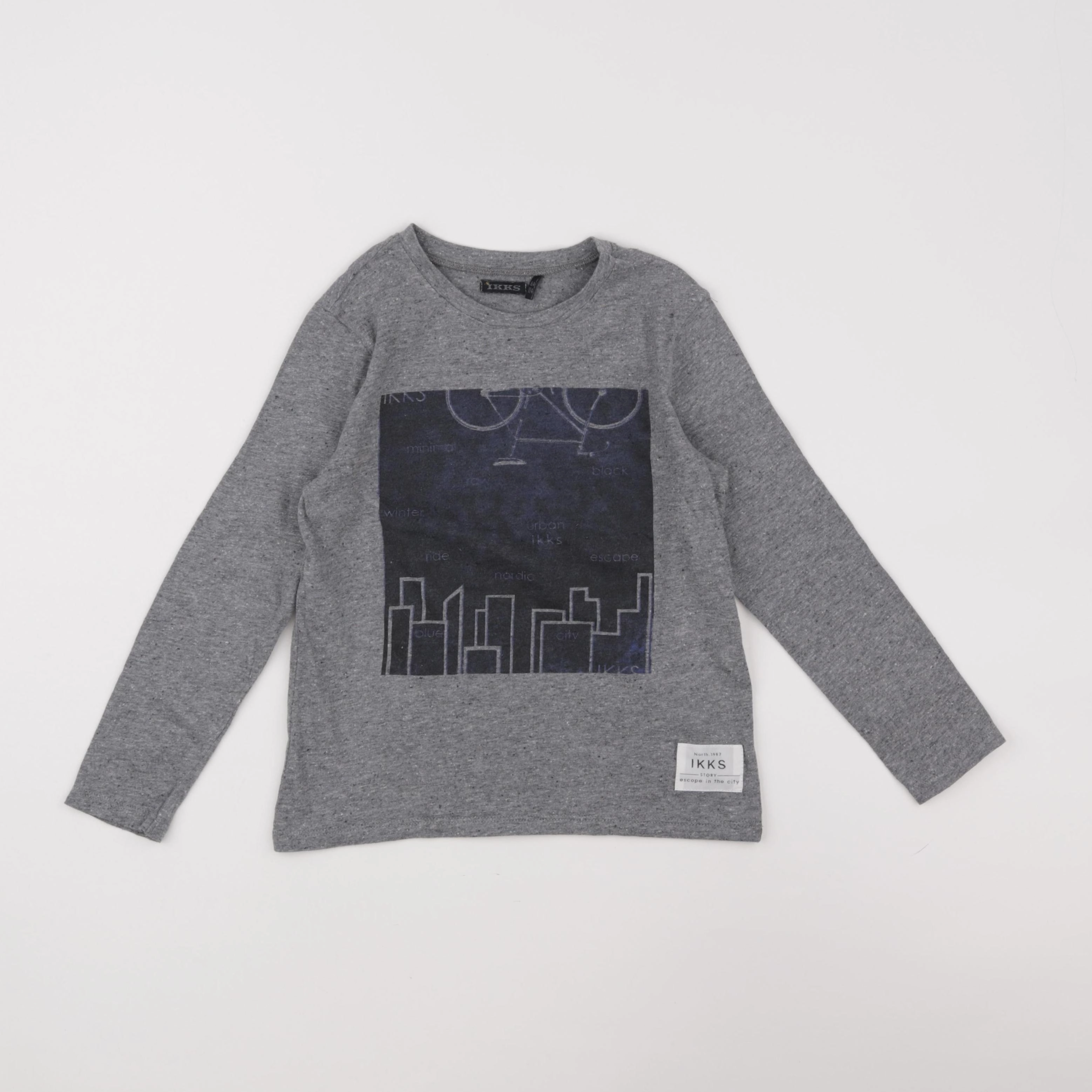 IKKS - tee-shirt gris - 6 ans