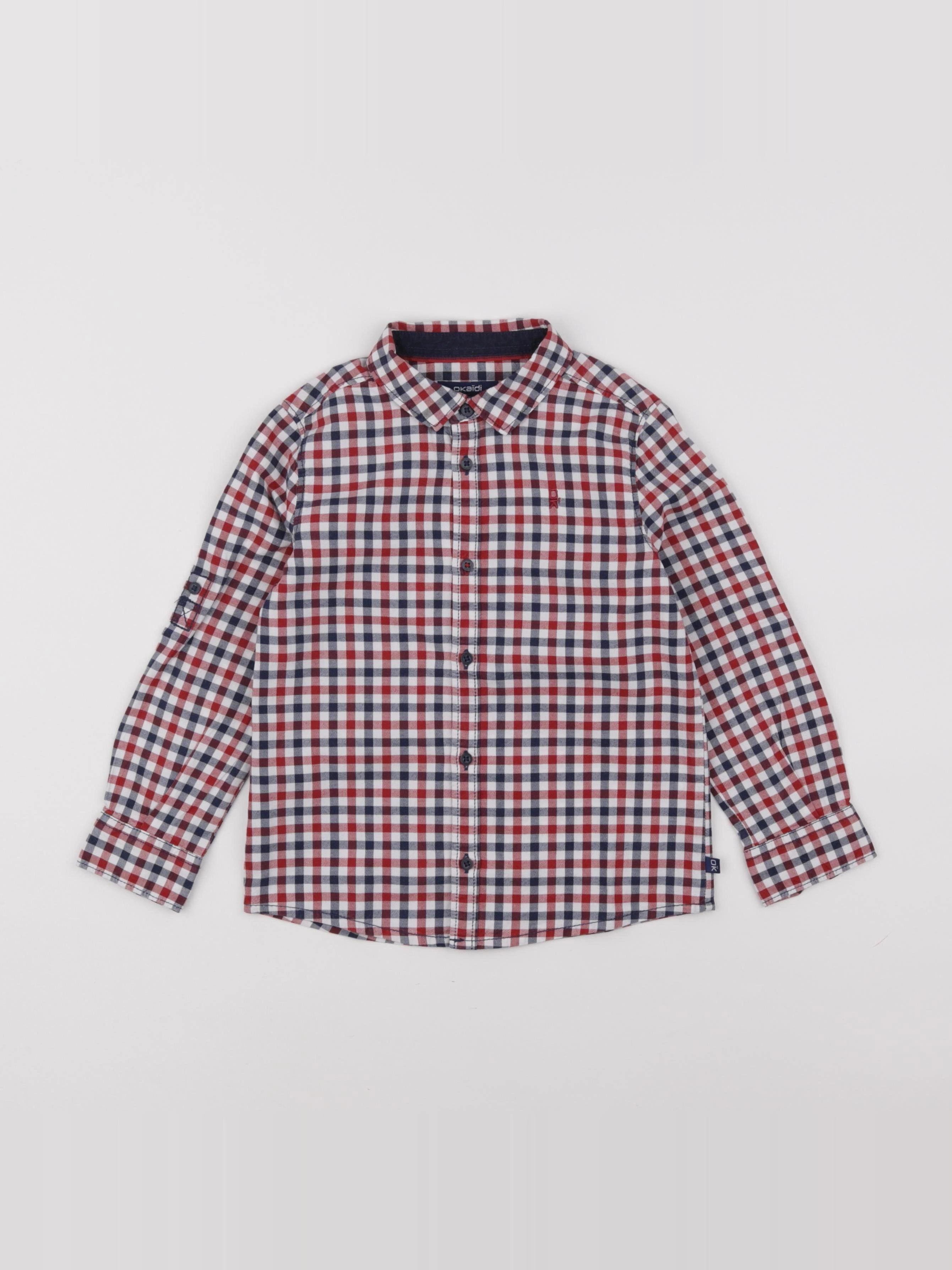 Okaidi - chemise rouge - 4 ans