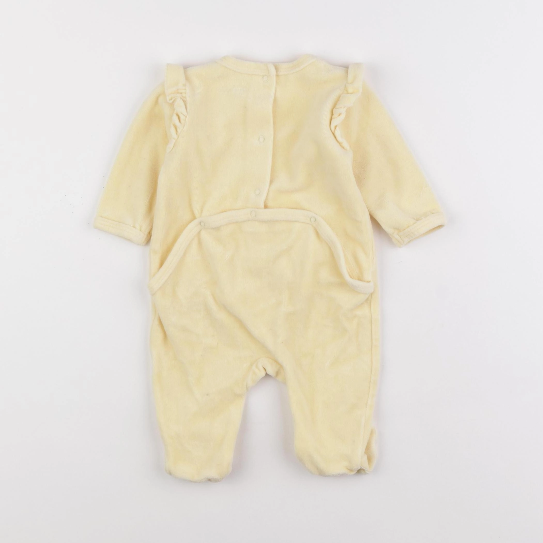 Vertbaudet - pyjama velours jaune - 3 mois
