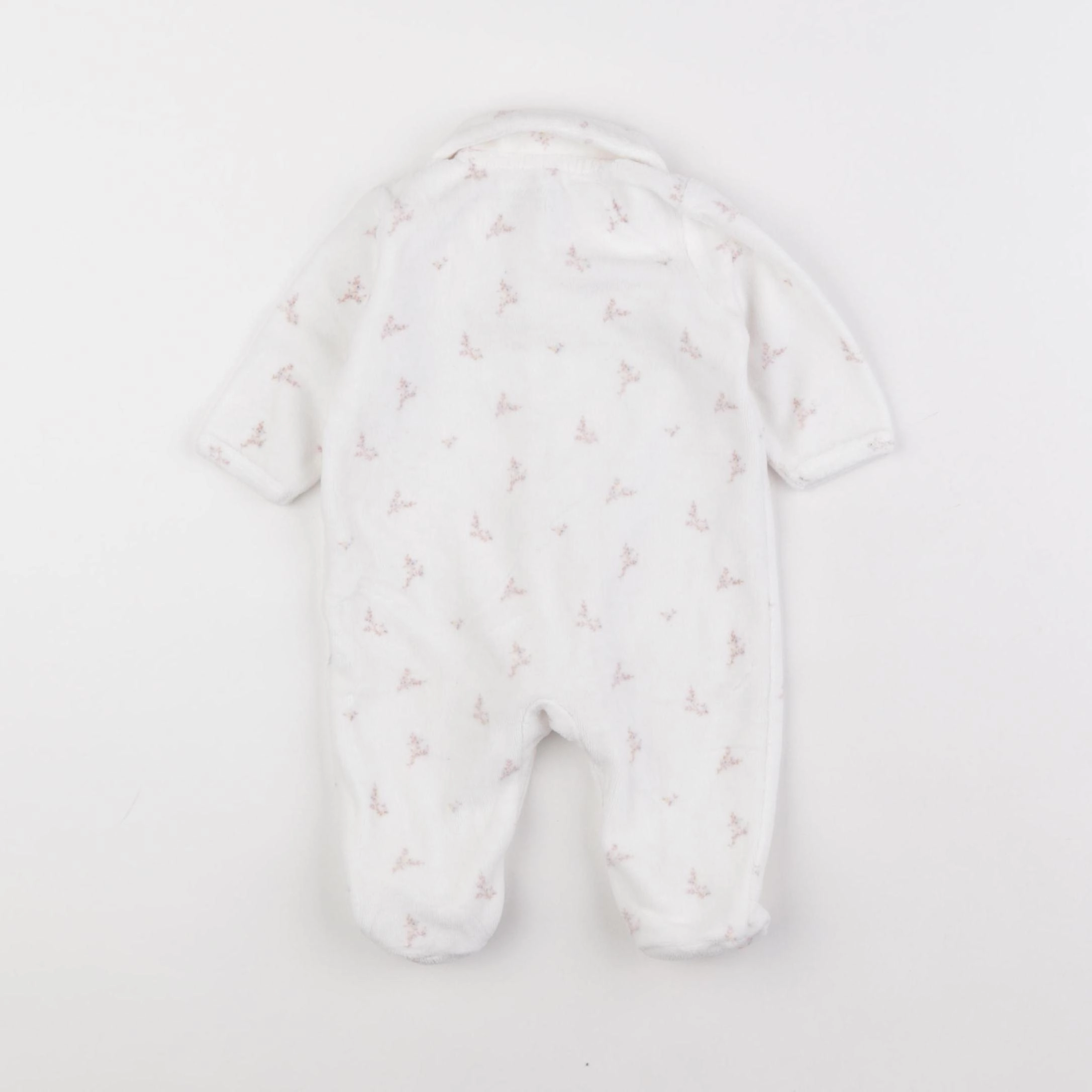 Vertbaudet - pyjama velours blanc - 3 mois
