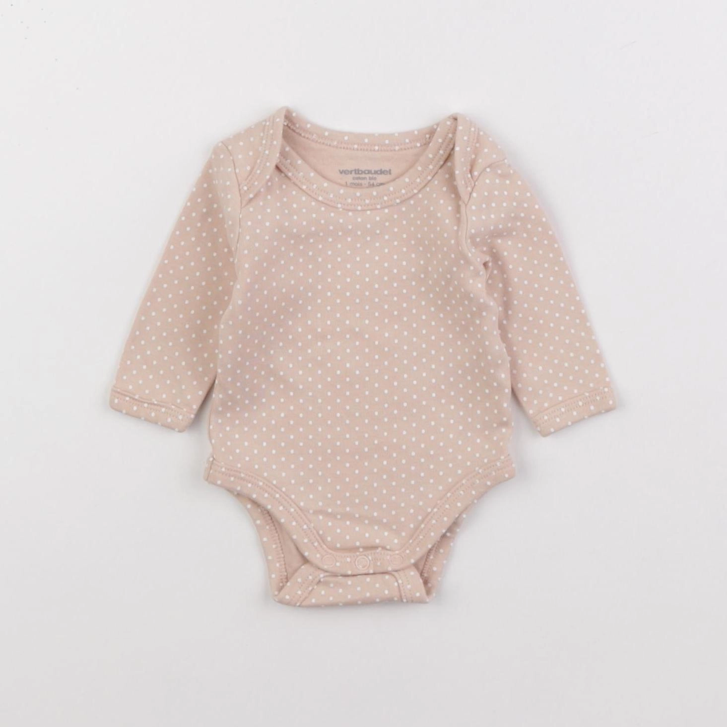 Vertbaudet - body rose - 1 mois