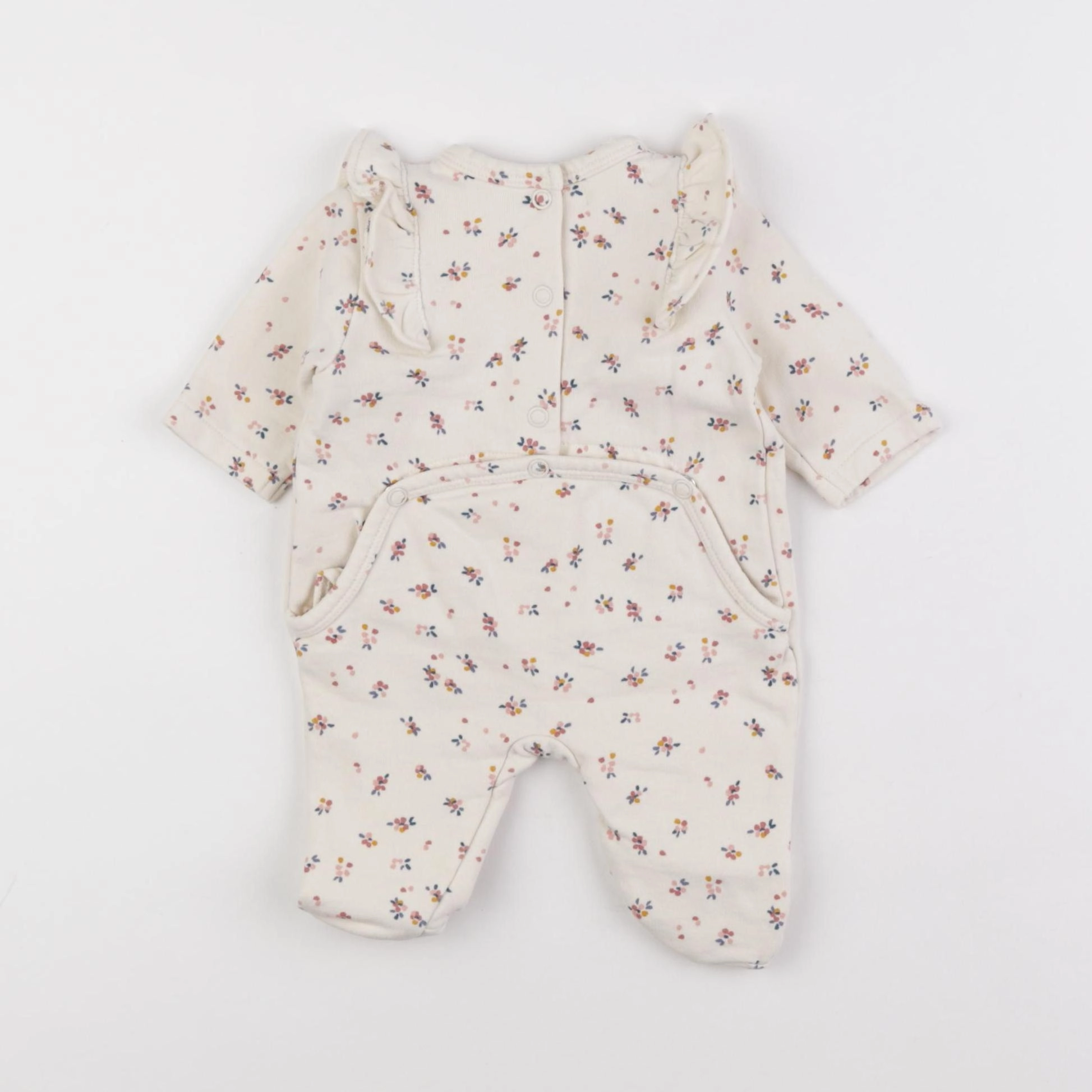 Vertbaudet - pyjama coton beige - 1 mois