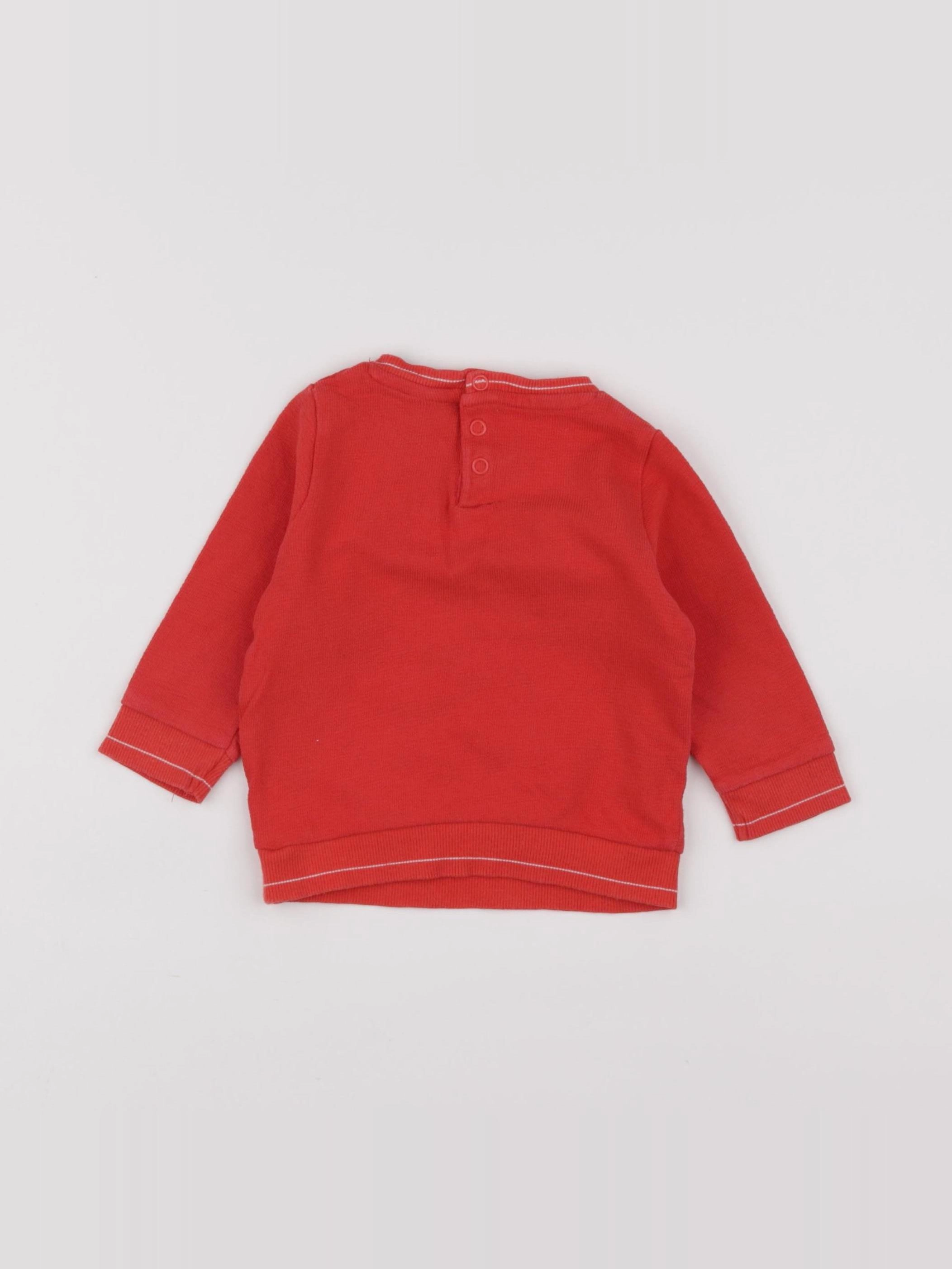 Tape à l'oeil - sweat rouge - 9 mois
