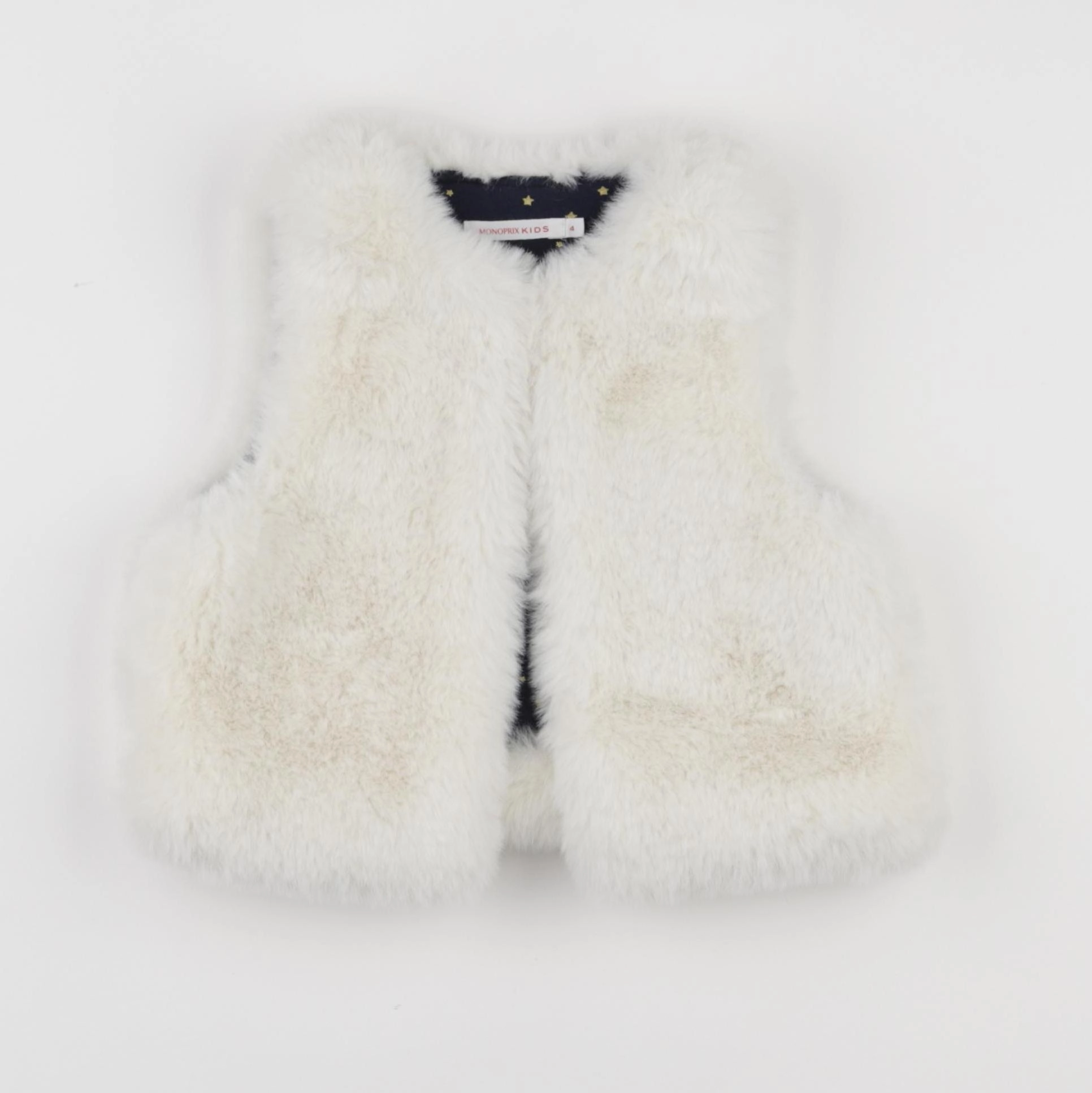 Monoprix - gilet blanc - 4 ans