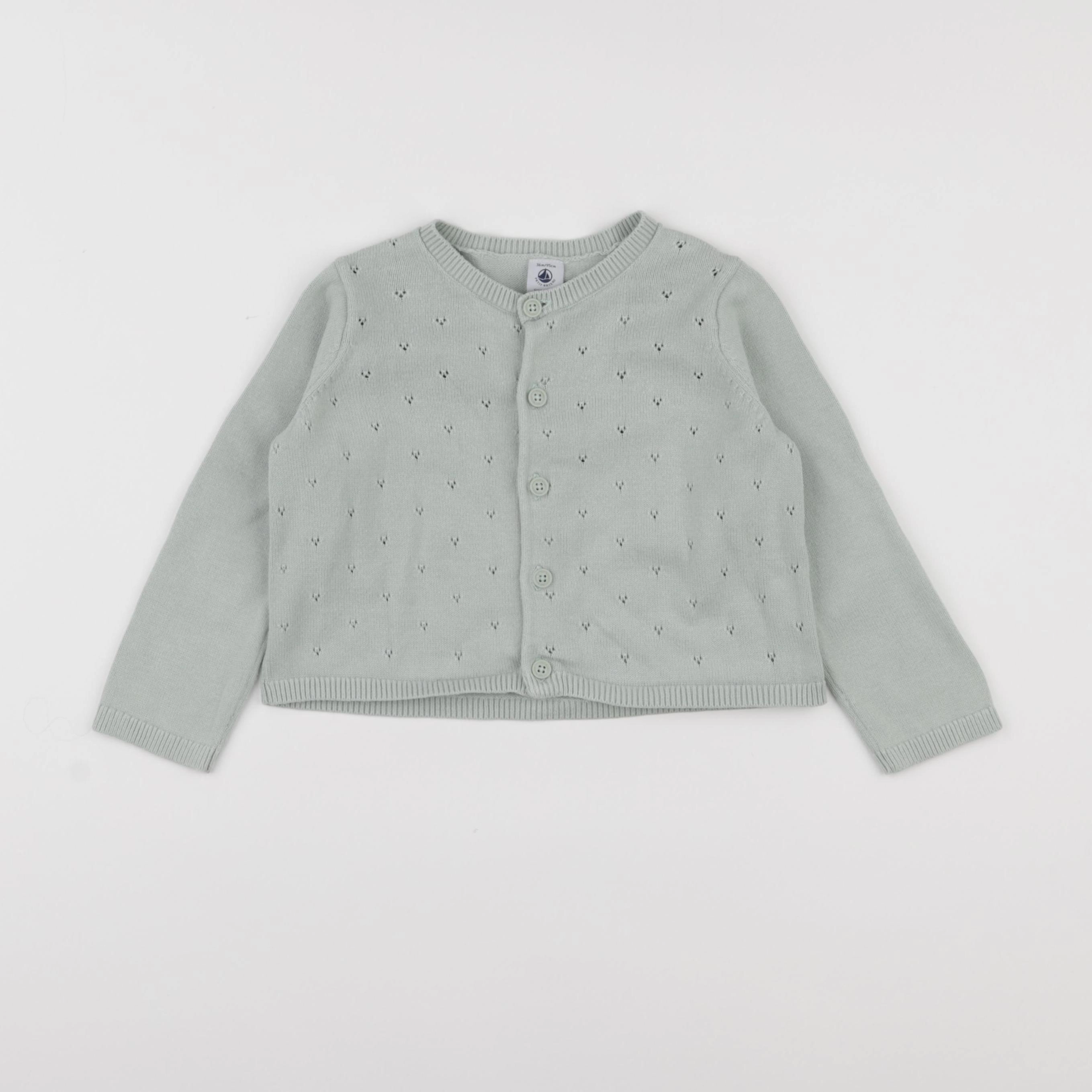Petit Bateau - gilet vert - 36 mois
