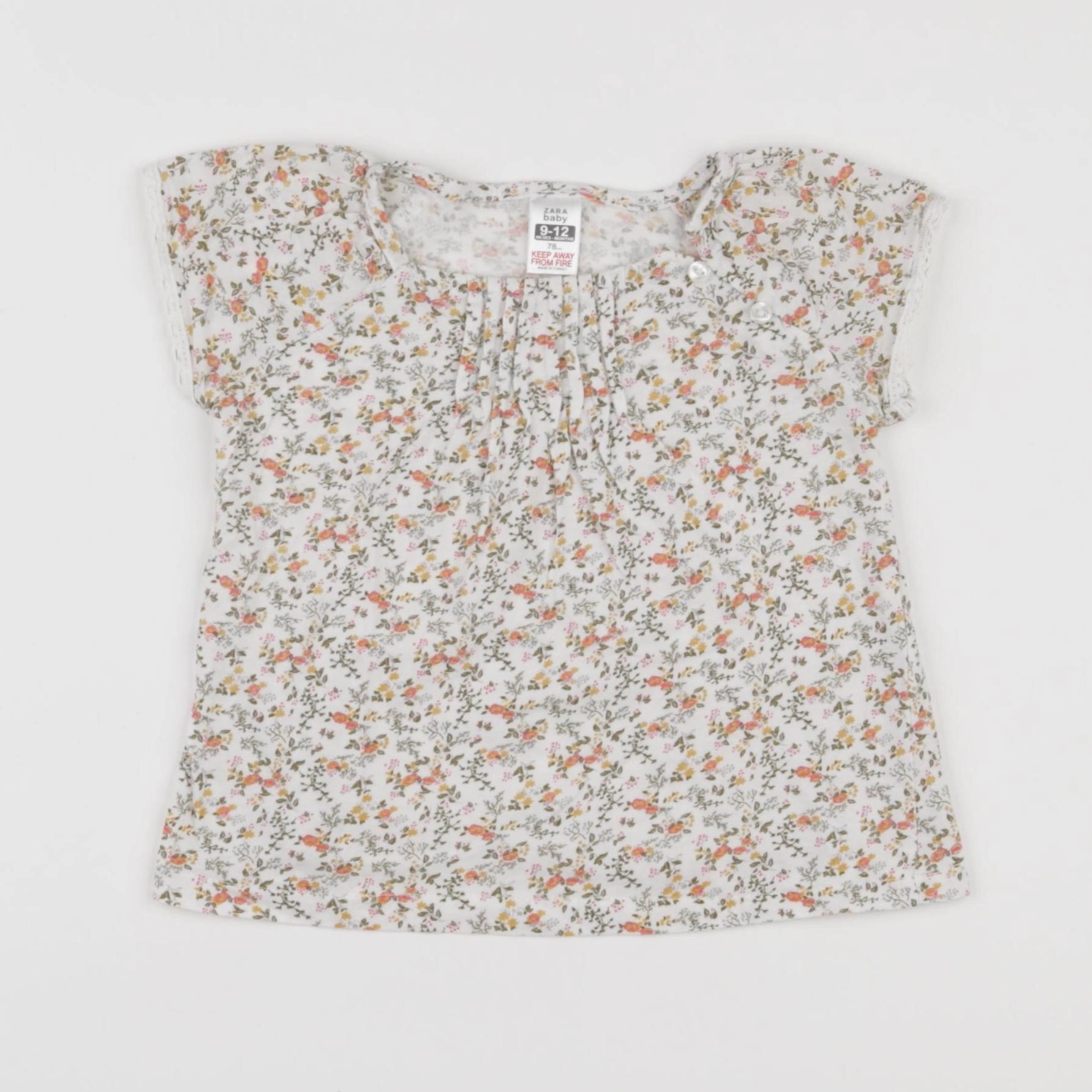Zara - blouse rose - 9/12 mois