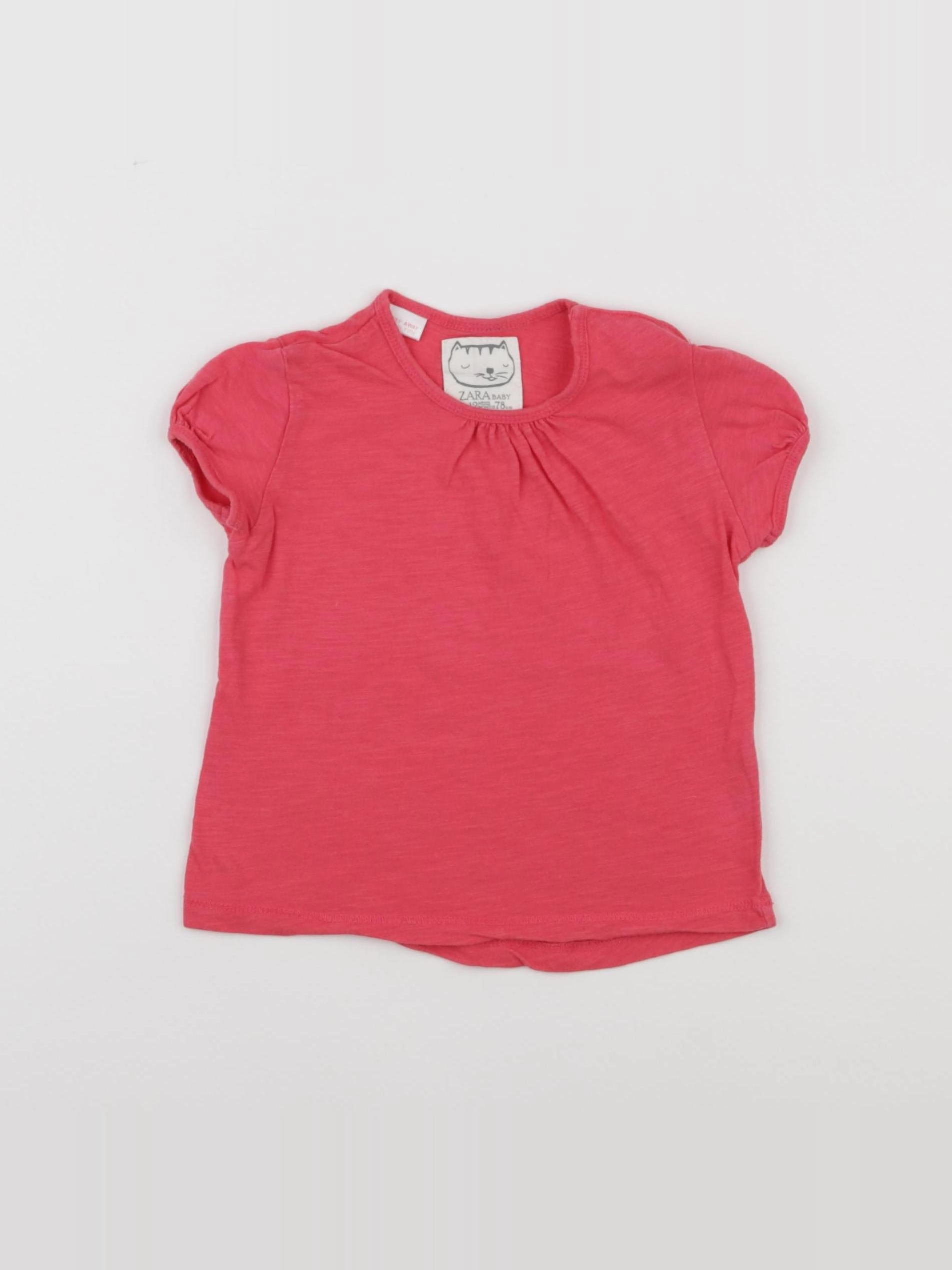 Zara - tee-shirt rose - 9/12 mois