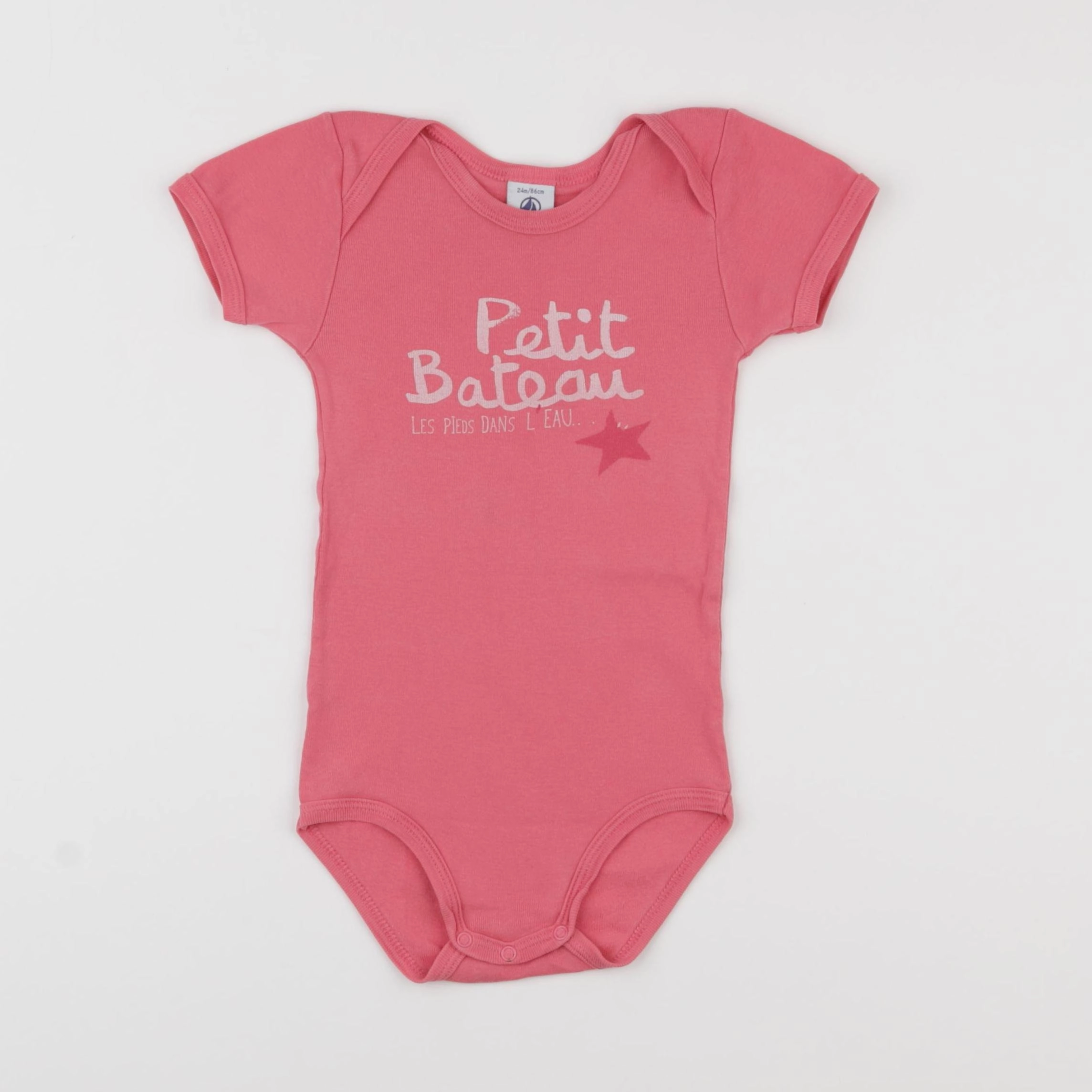 Petit Bateau - body rose - 24 mois
