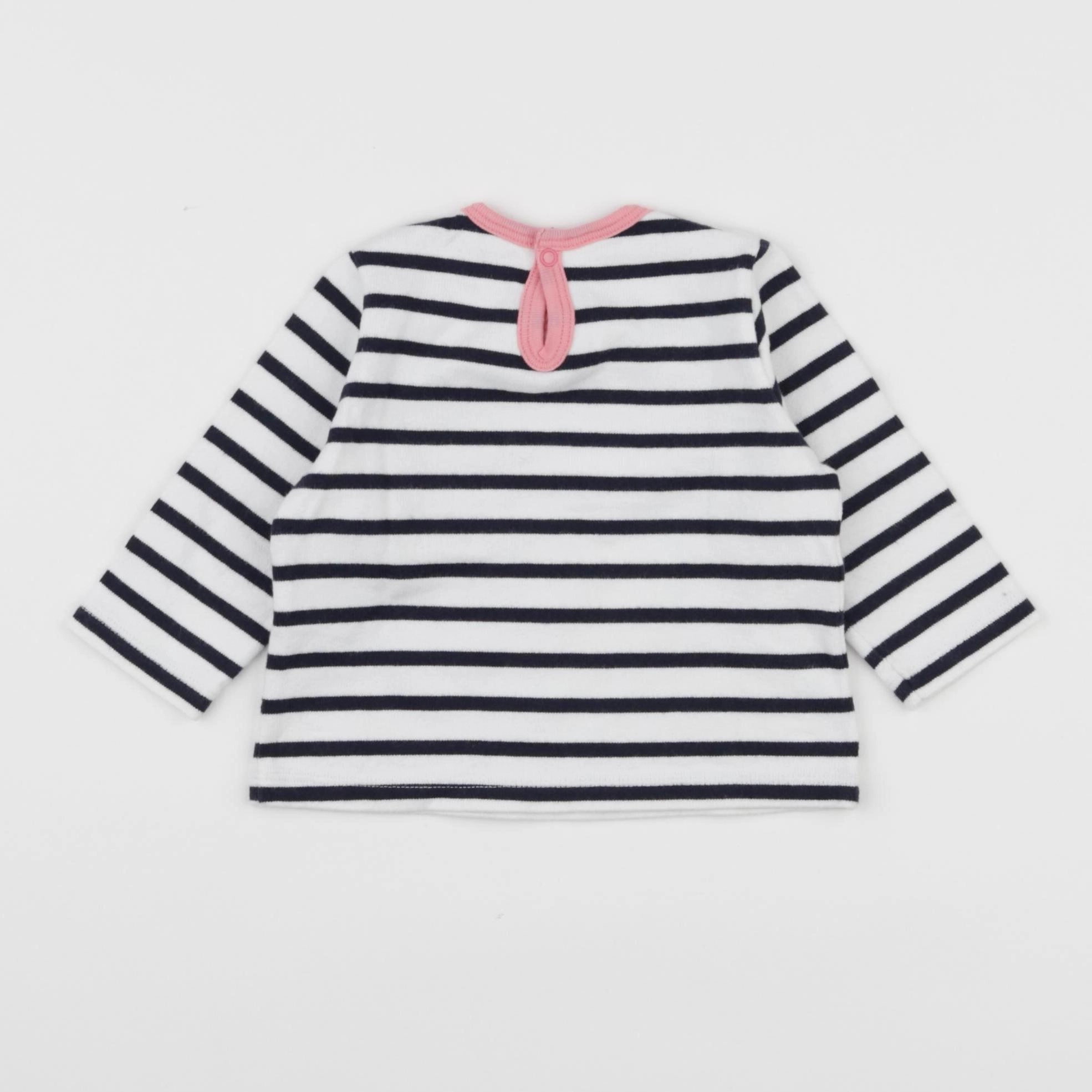 Petit Bateau - sweat blanc - 6 mois