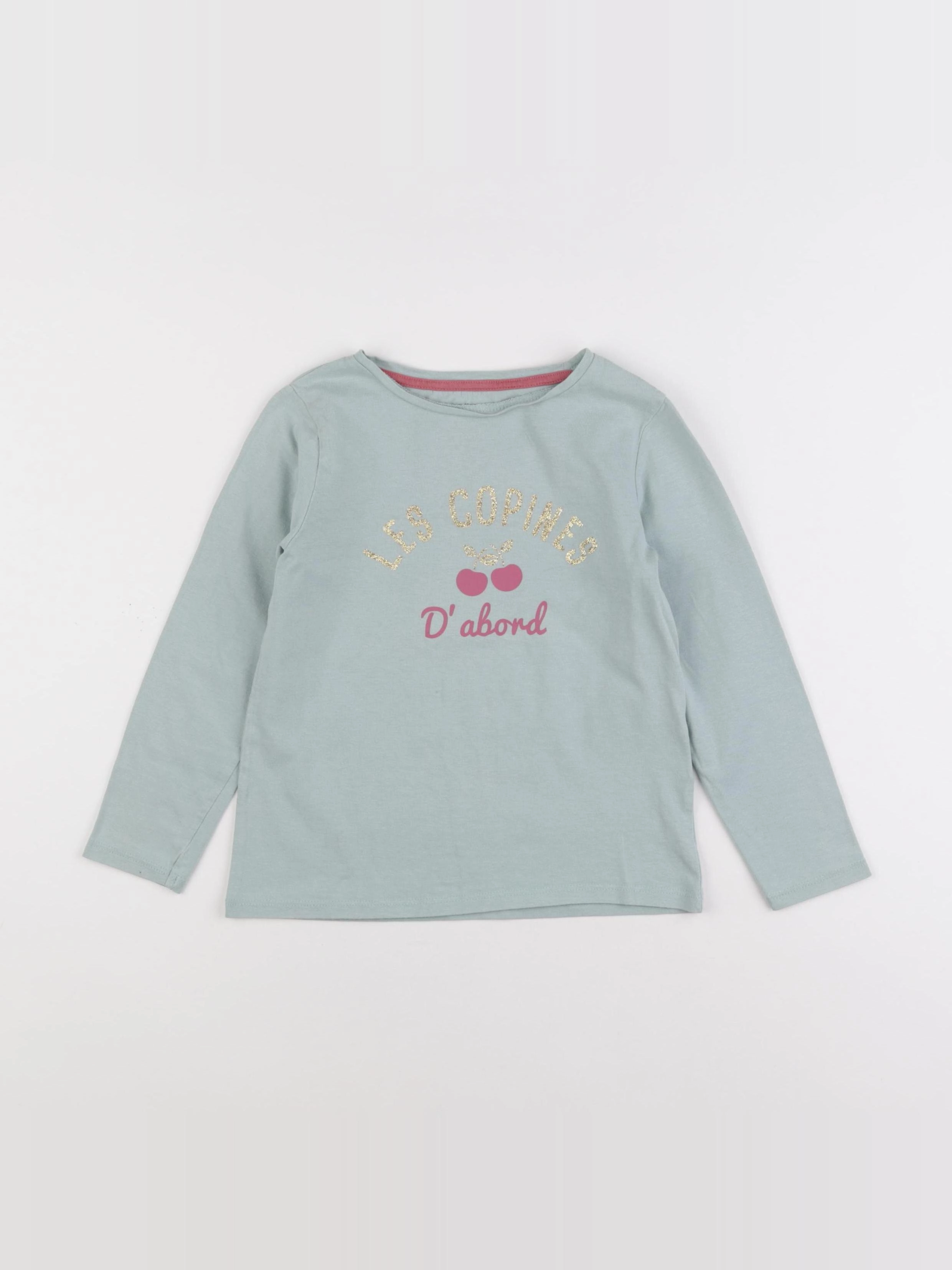 Vertbaudet - tee-shirt vert, or - 6 ans
