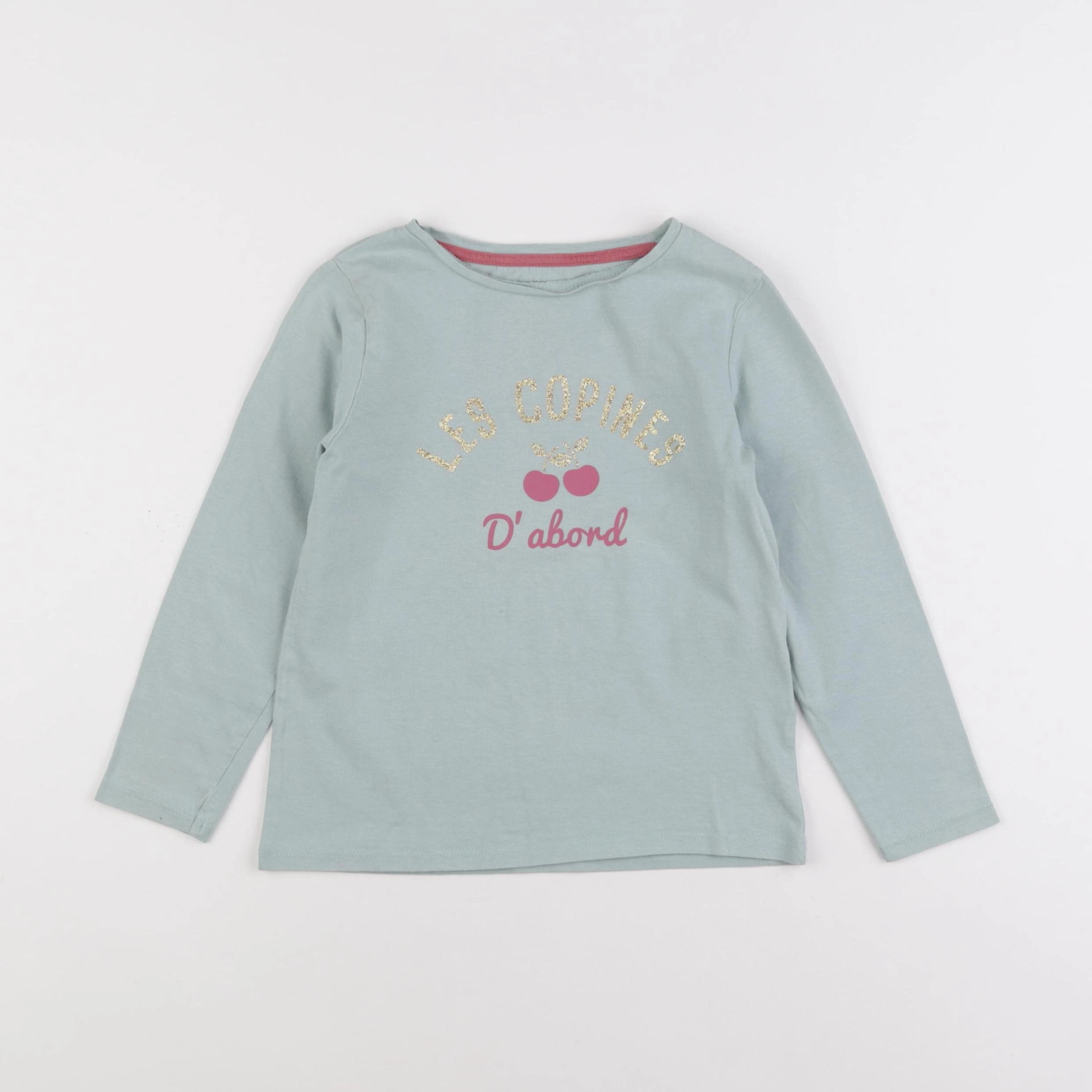 Vertbaudet - tee-shirt vert, or - 6 ans