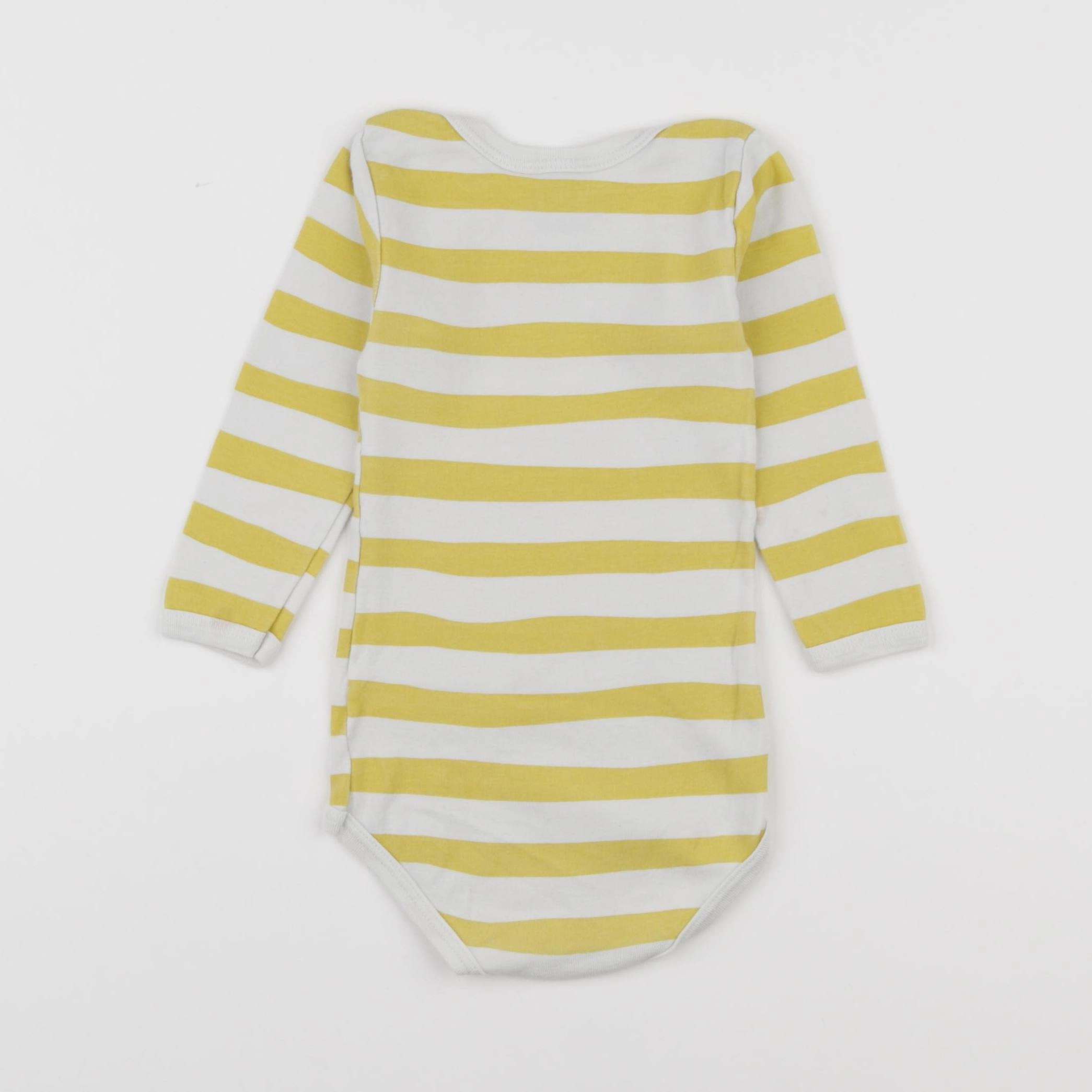 Petit Bateau - body blanc, jaune - 18 mois