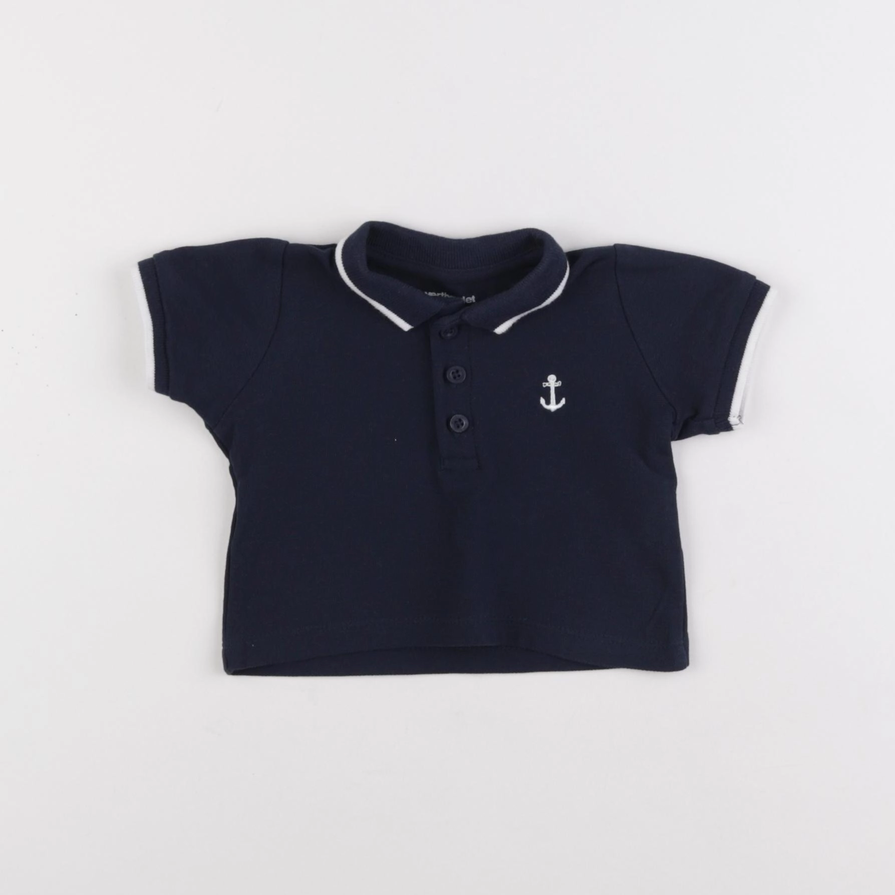 Vertbaudet - polo bleu - 3 mois