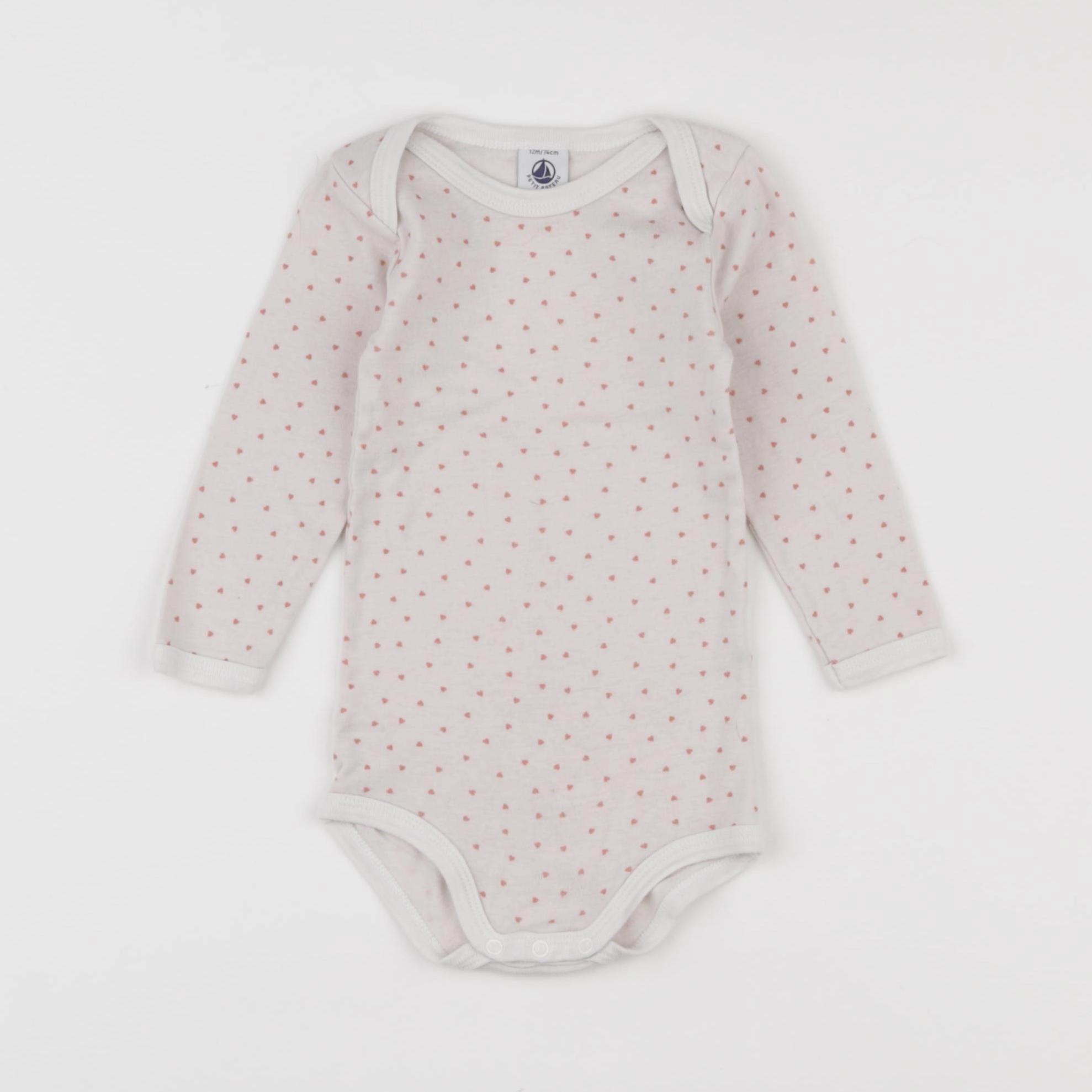 Petit Bateau - body blanc - 12 mois