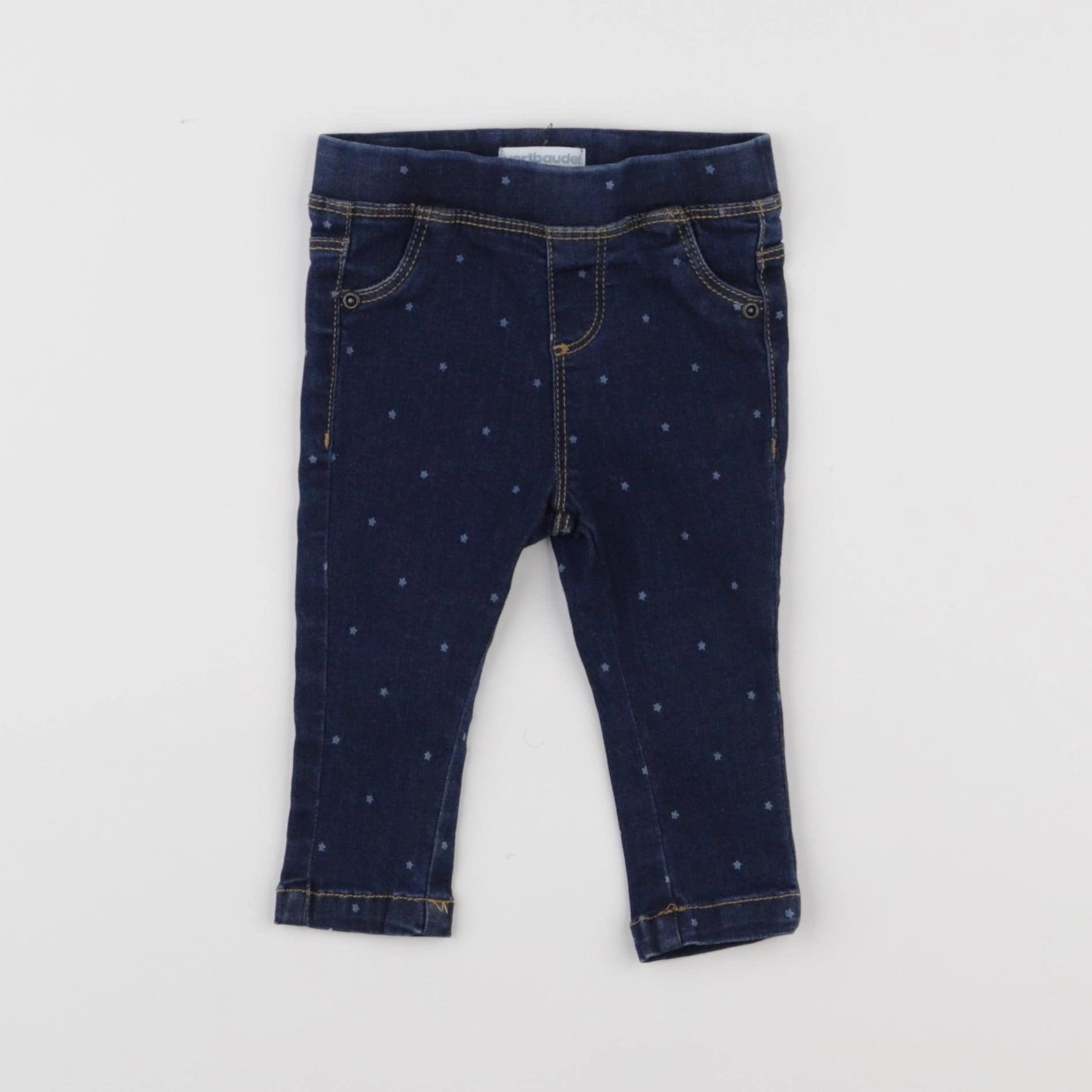 Vertbaudet - jegging bleu - 6 mois
