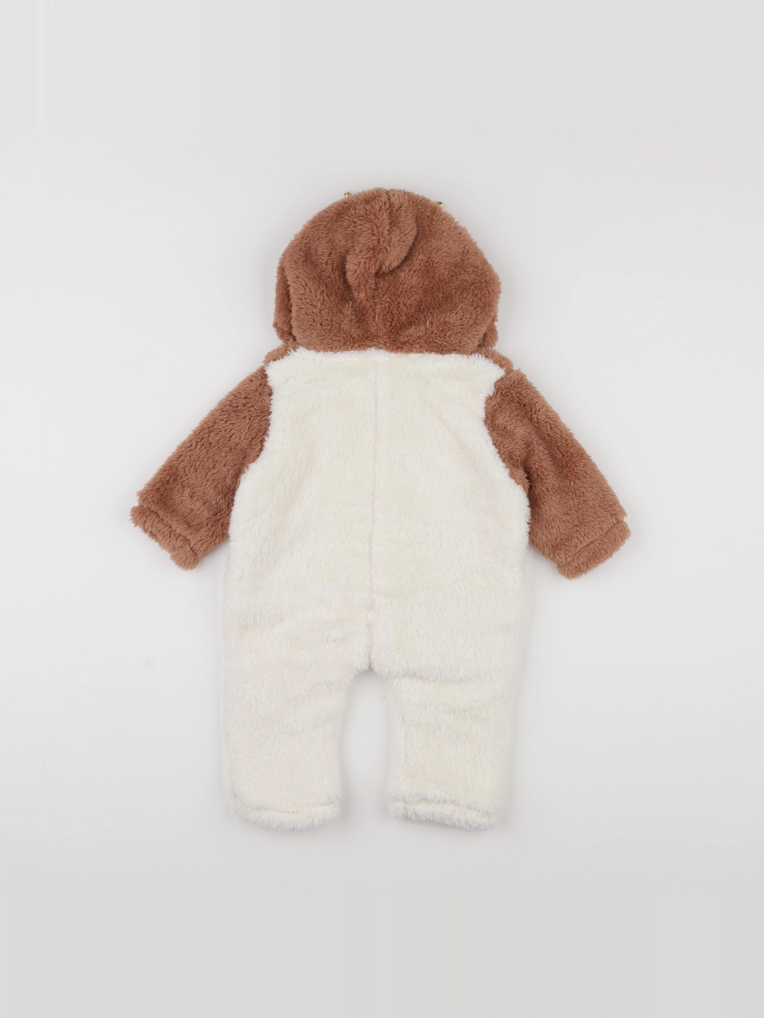 Vertbaudet - sur-pyjama blanc, marron - 6 mois