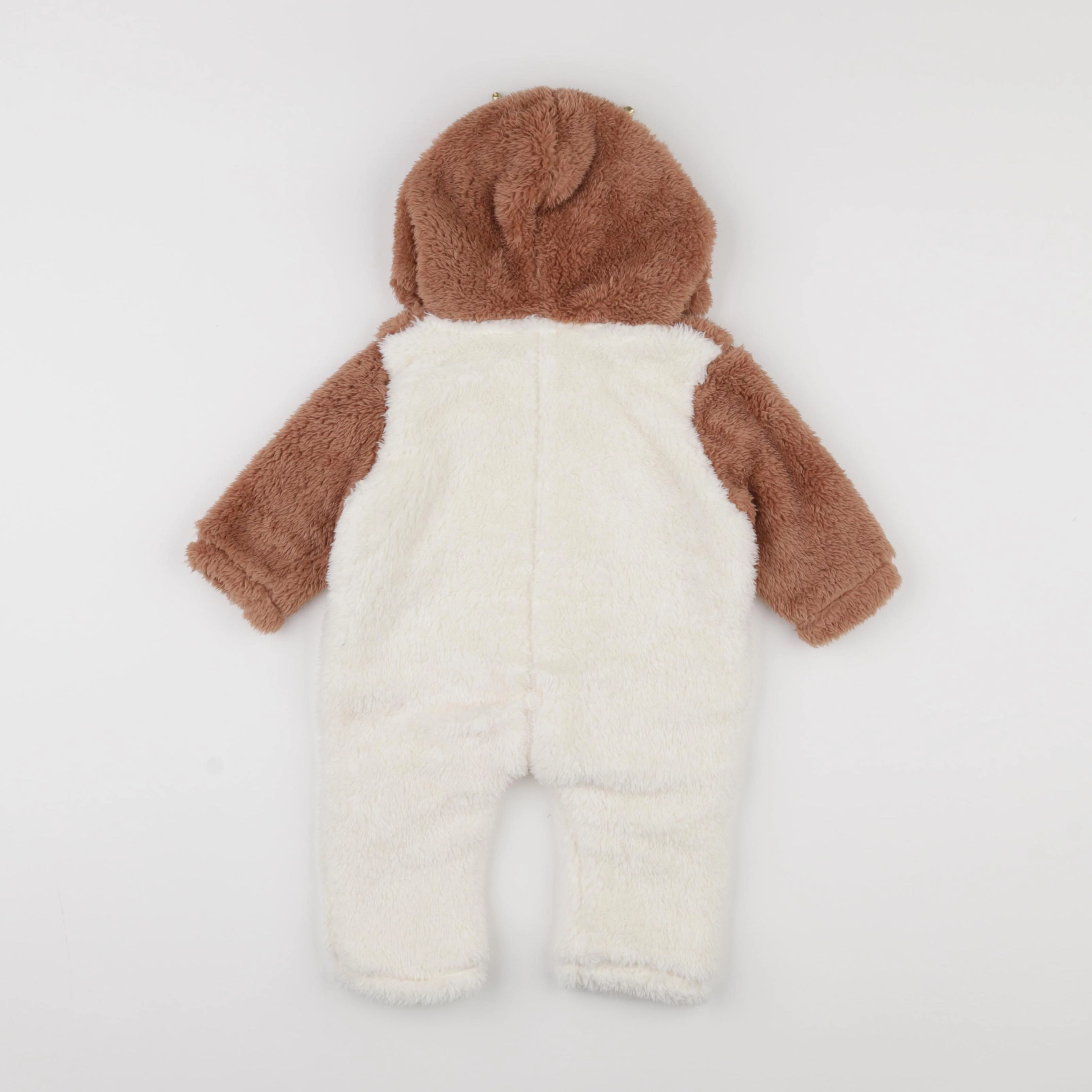 Vertbaudet - sur-pyjama blanc, marron - 6 mois