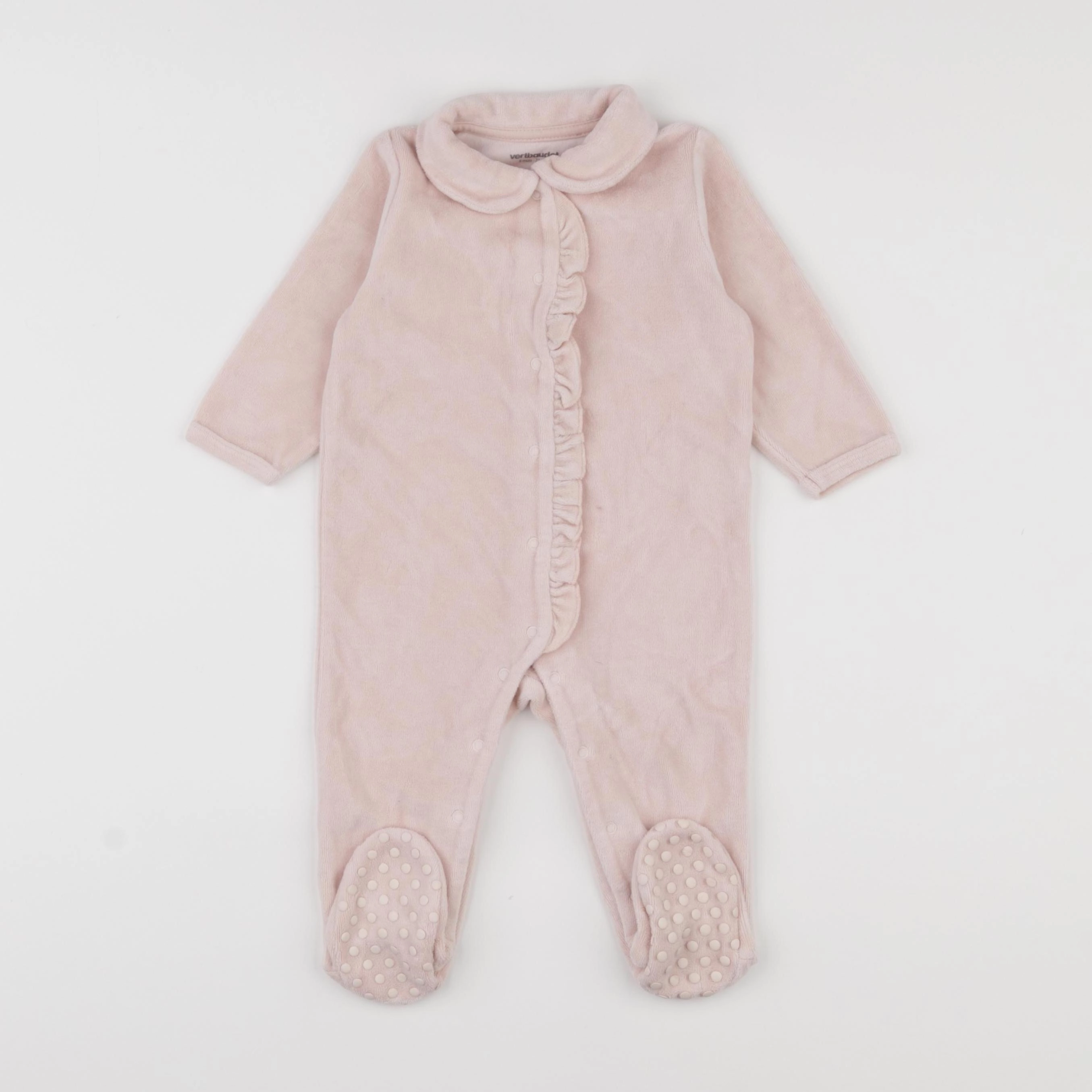 Vertbaudet - pyjama velours rose - 9 mois