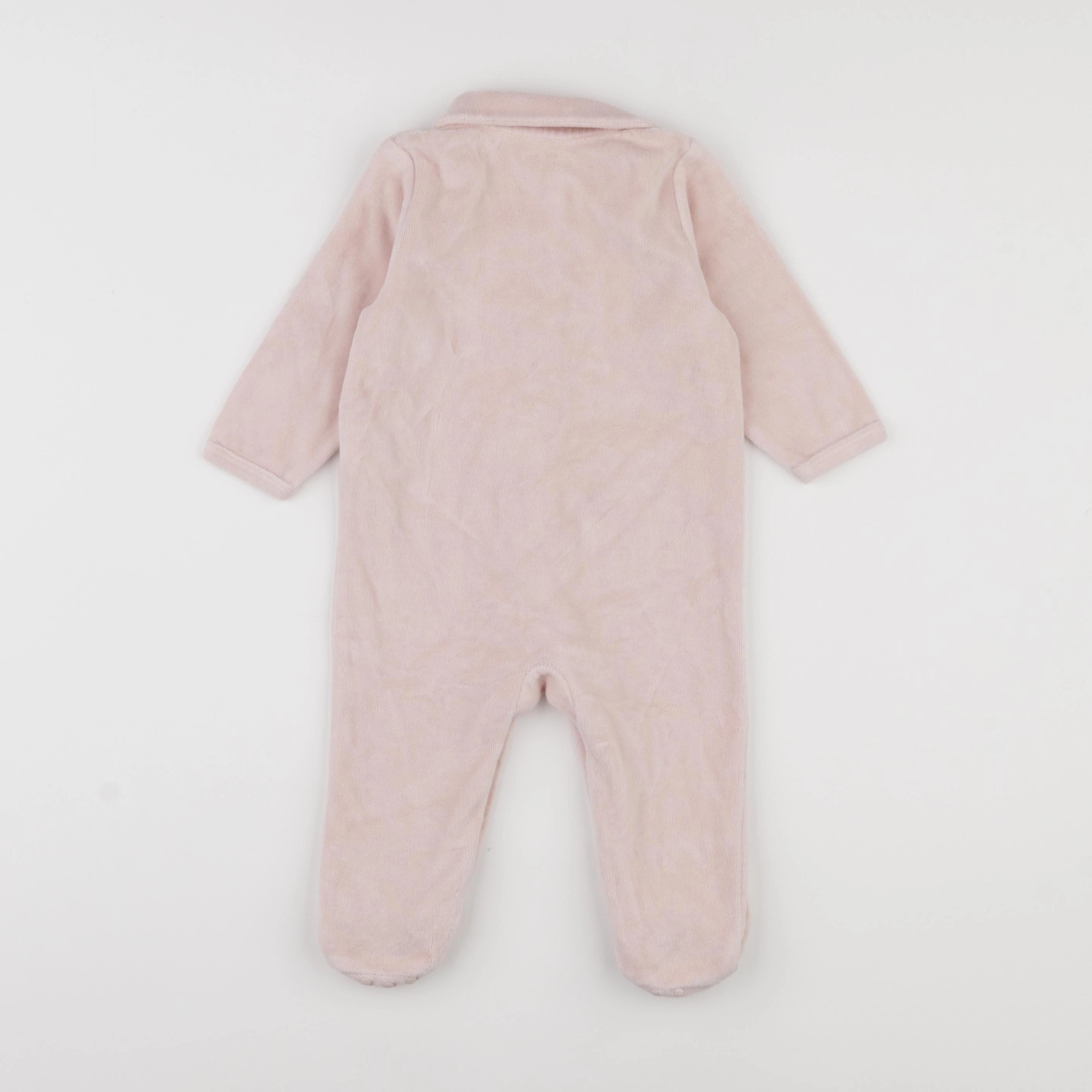 Vertbaudet - pyjama velours rose - 9 mois