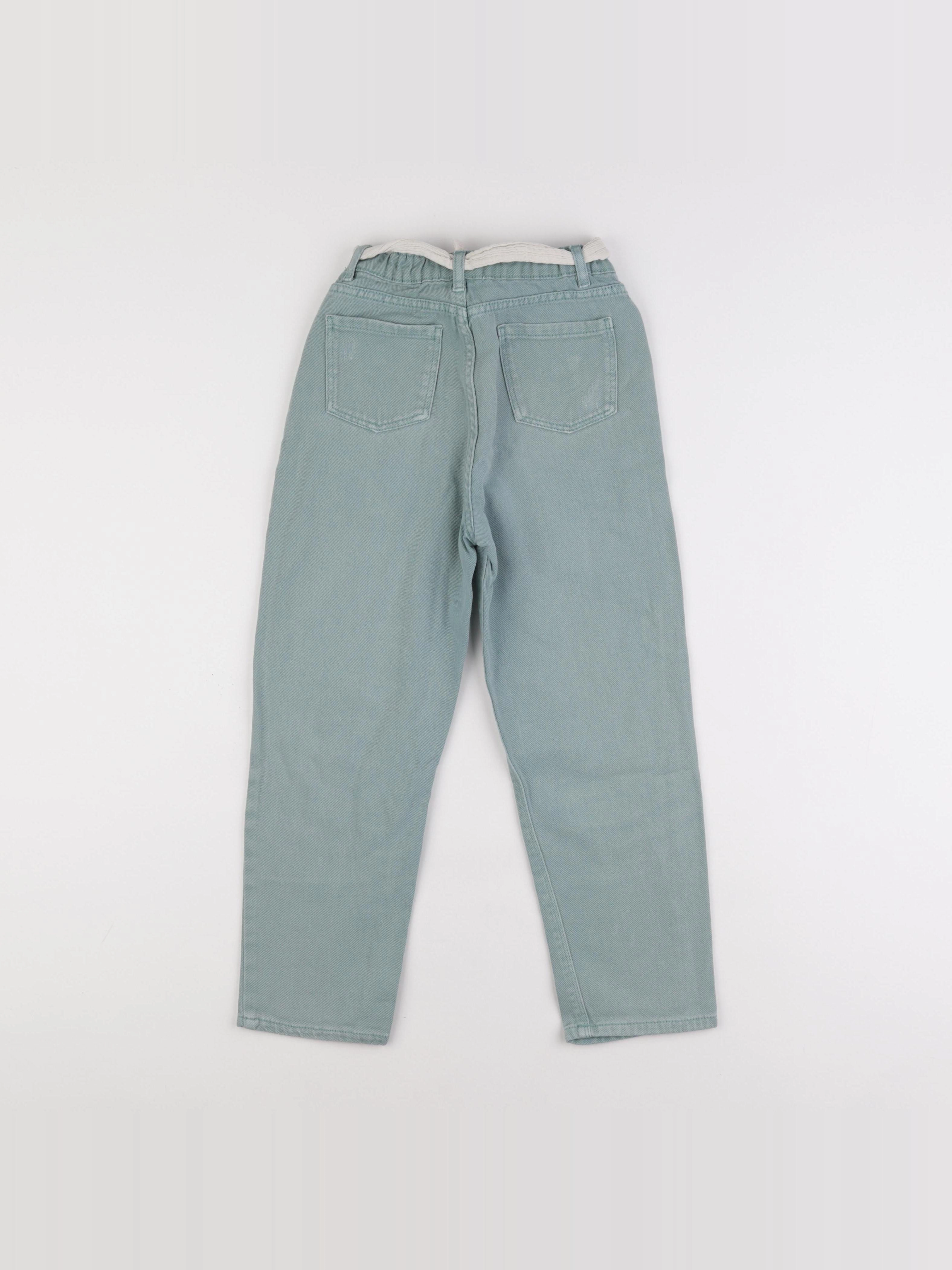 Vertbaudet - pantalon vert, bleu - 8 ans