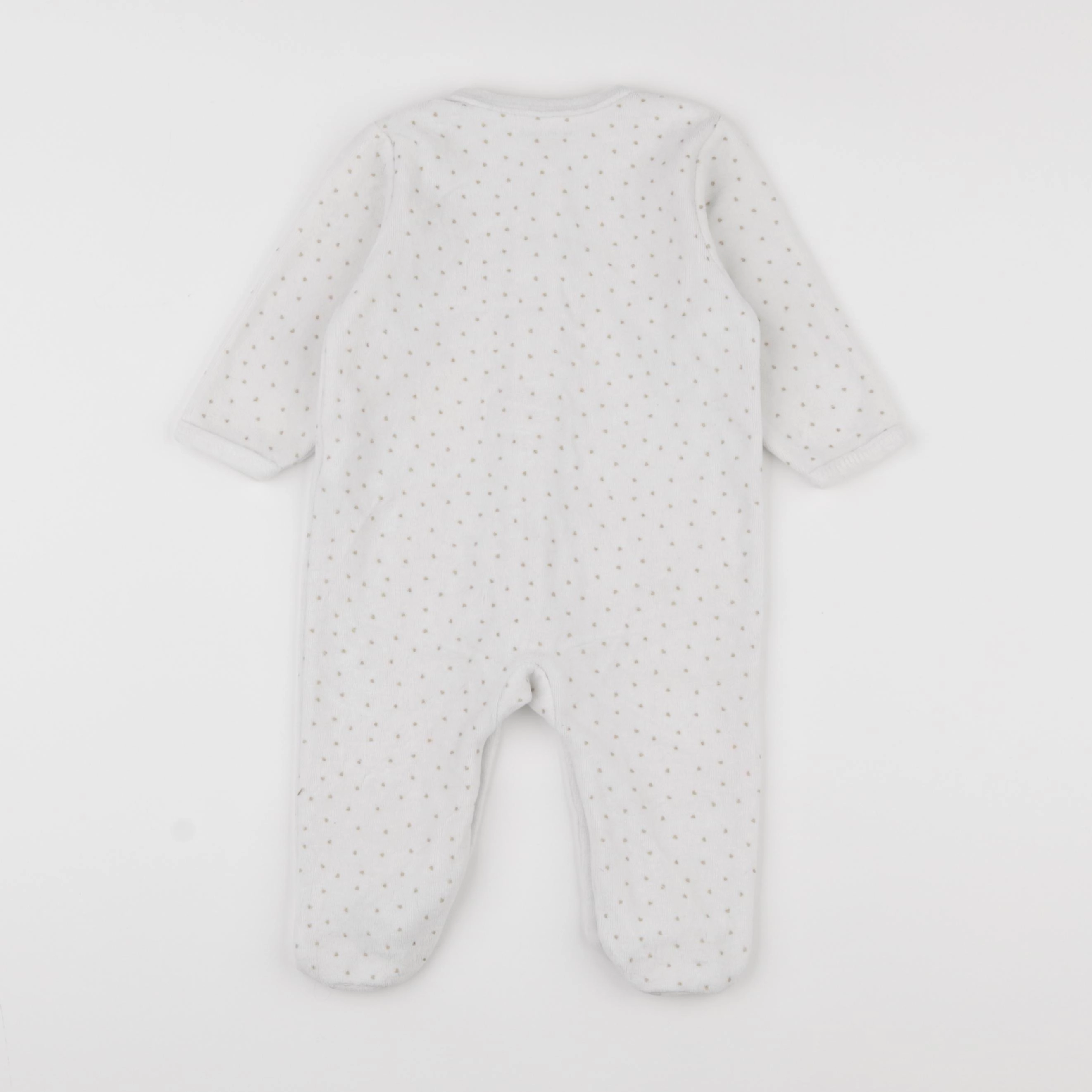 Vertbaudet - pyjama velours blanc - 9 mois