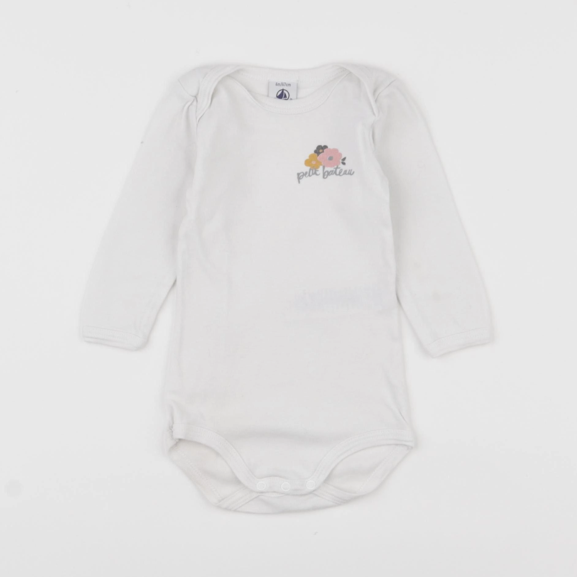 Petit Bateau - body rose - 6 mois