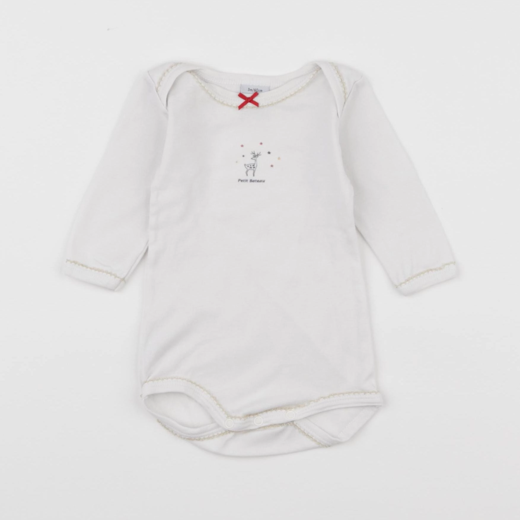 Petit Bateau - body rose - 6 mois