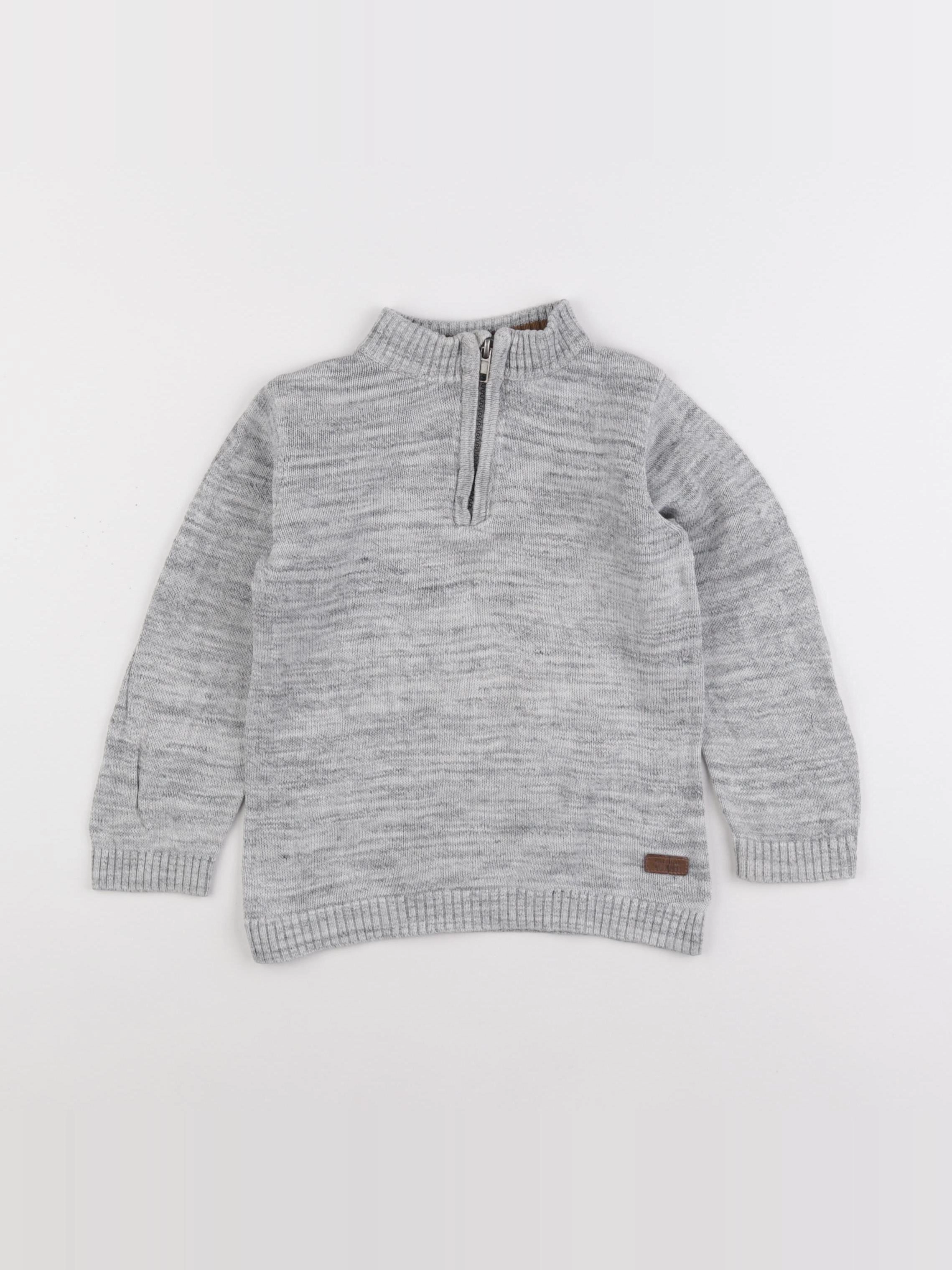 H&M - pull gris - 18/24 mois