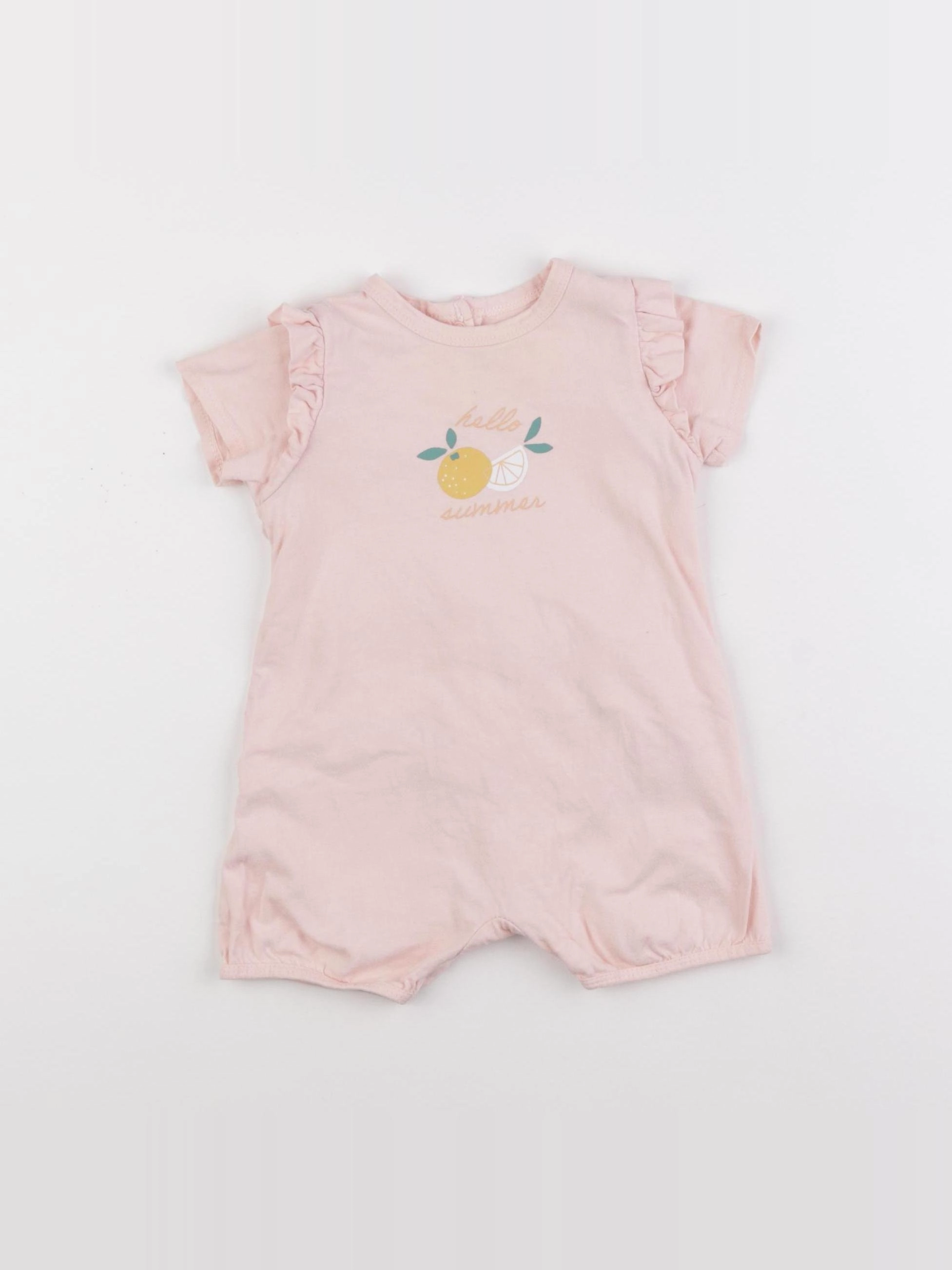 Vertbaudet - combinaison rose - 9 mois