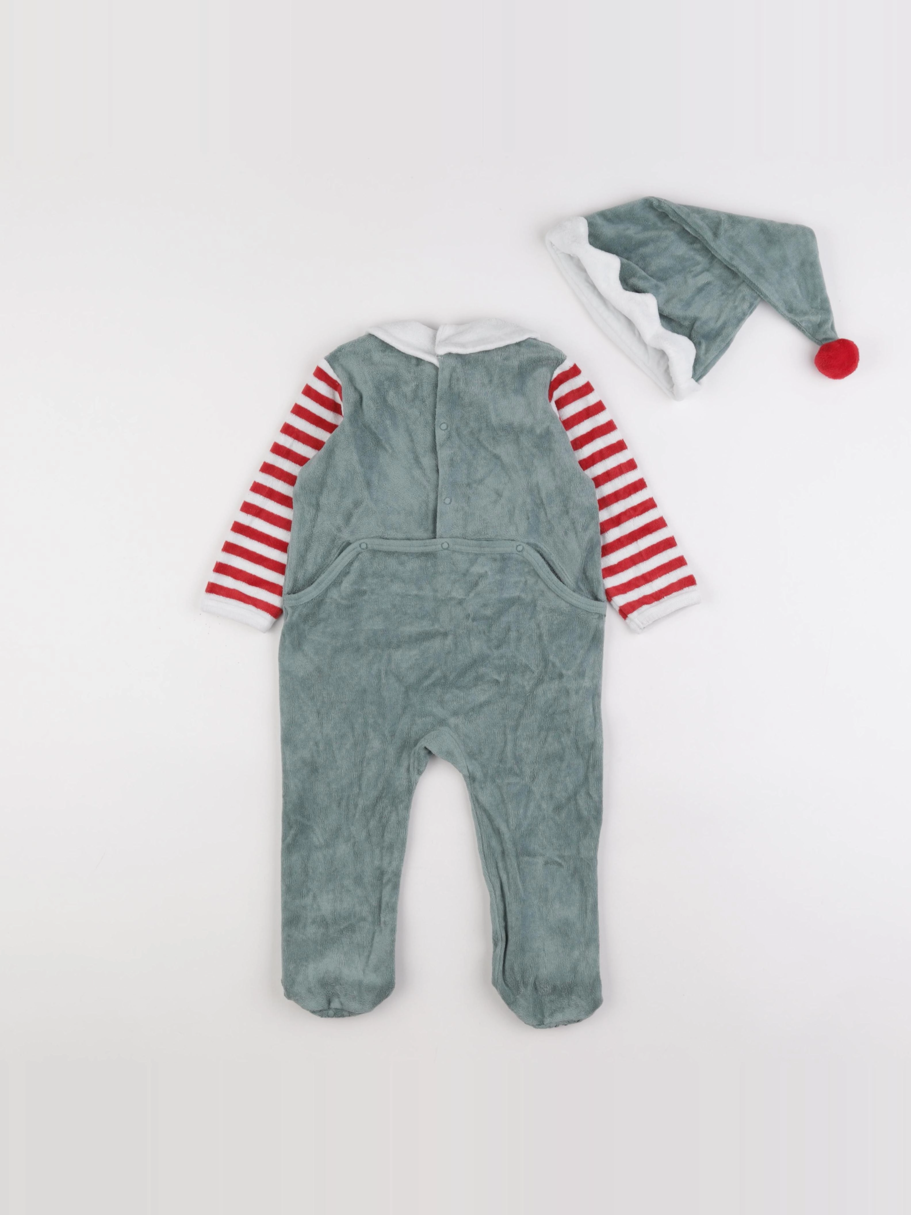 Vertbaudet - pyjama velours vert - 18 mois