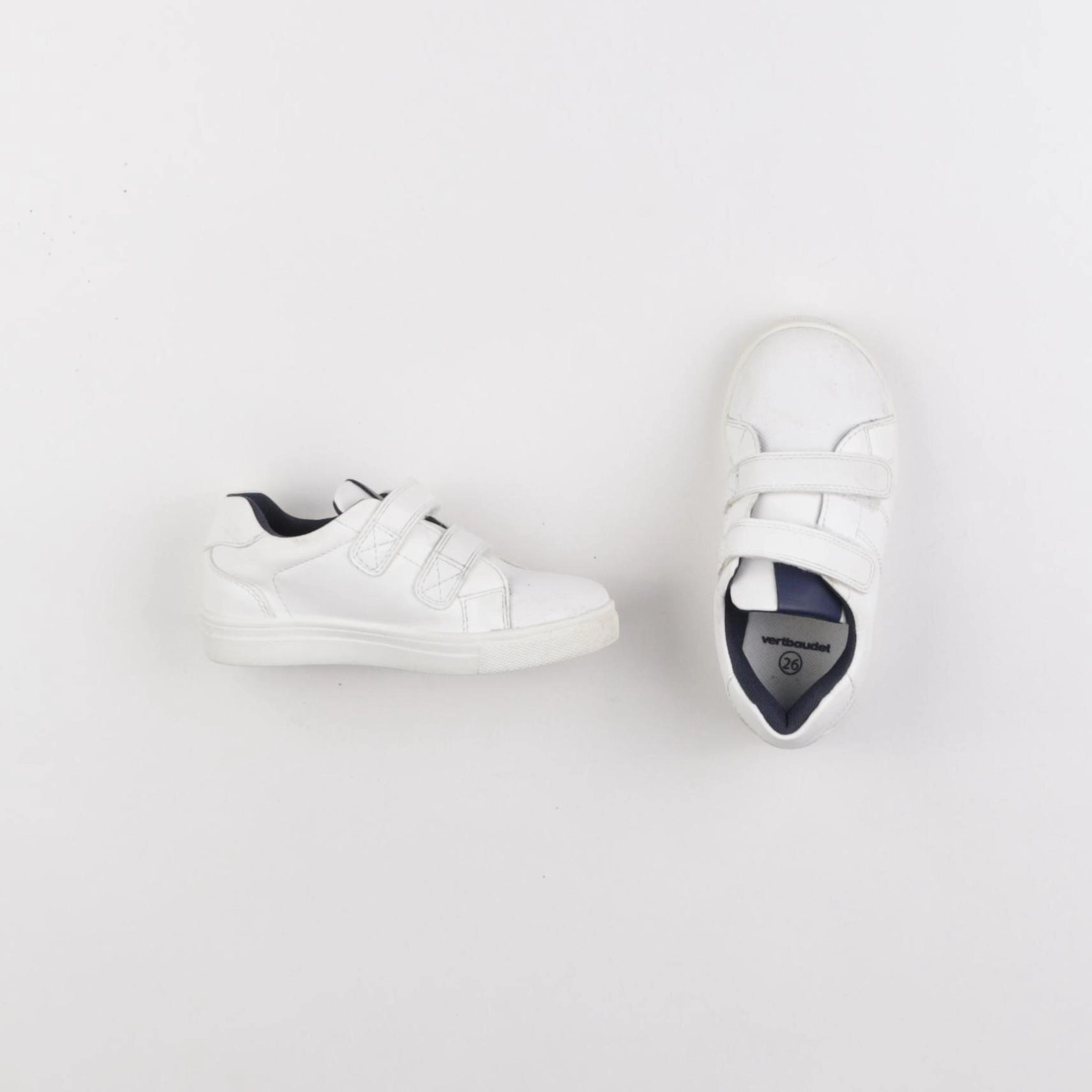 Vertbaudet - baskets blanc - pointure 26