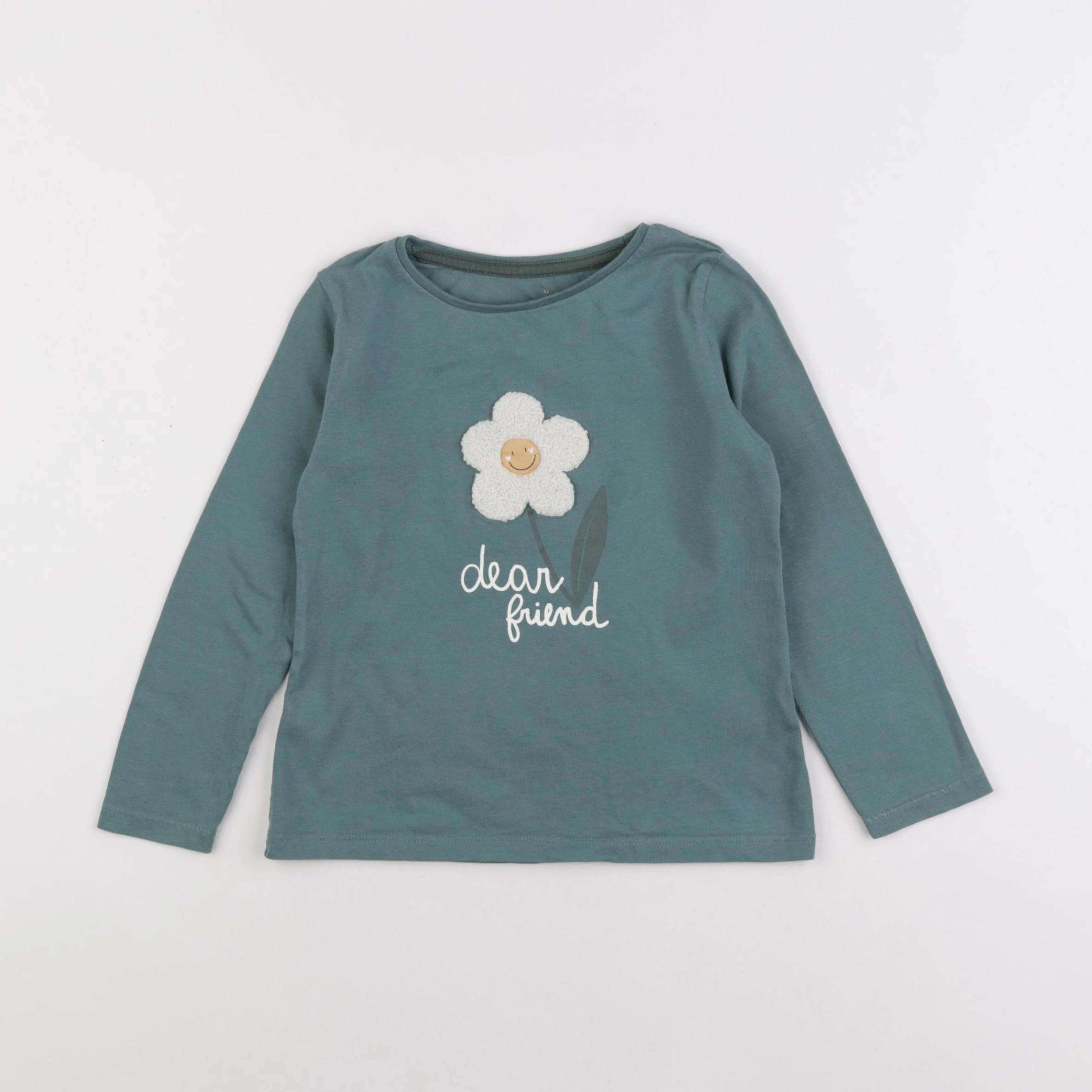 Vertbaudet - tee-shirt vert - 4 ans