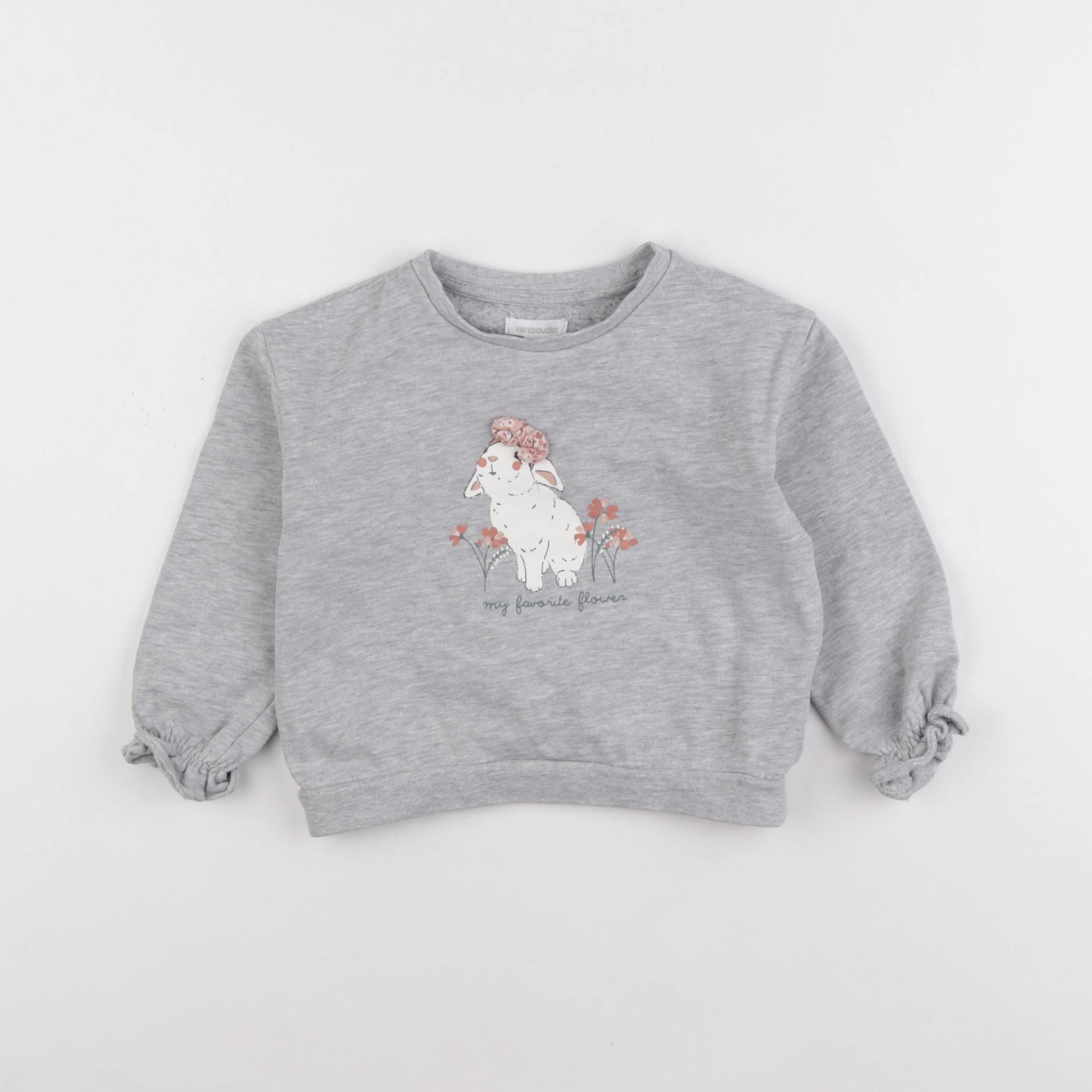 Vertbaudet - sweat gris - 4 ans