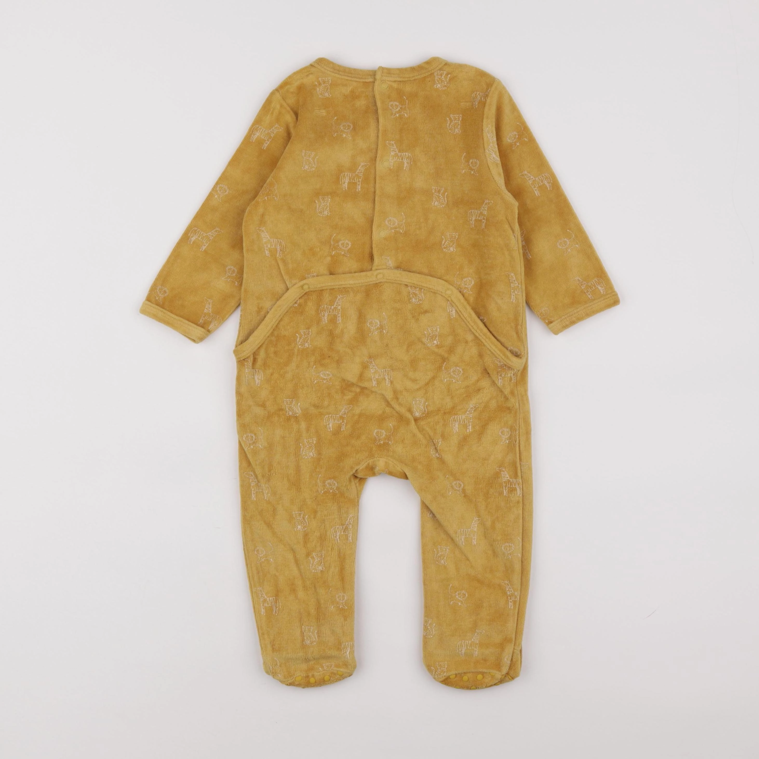 Vertbaudet - pyjama velours jaune - 12 mois