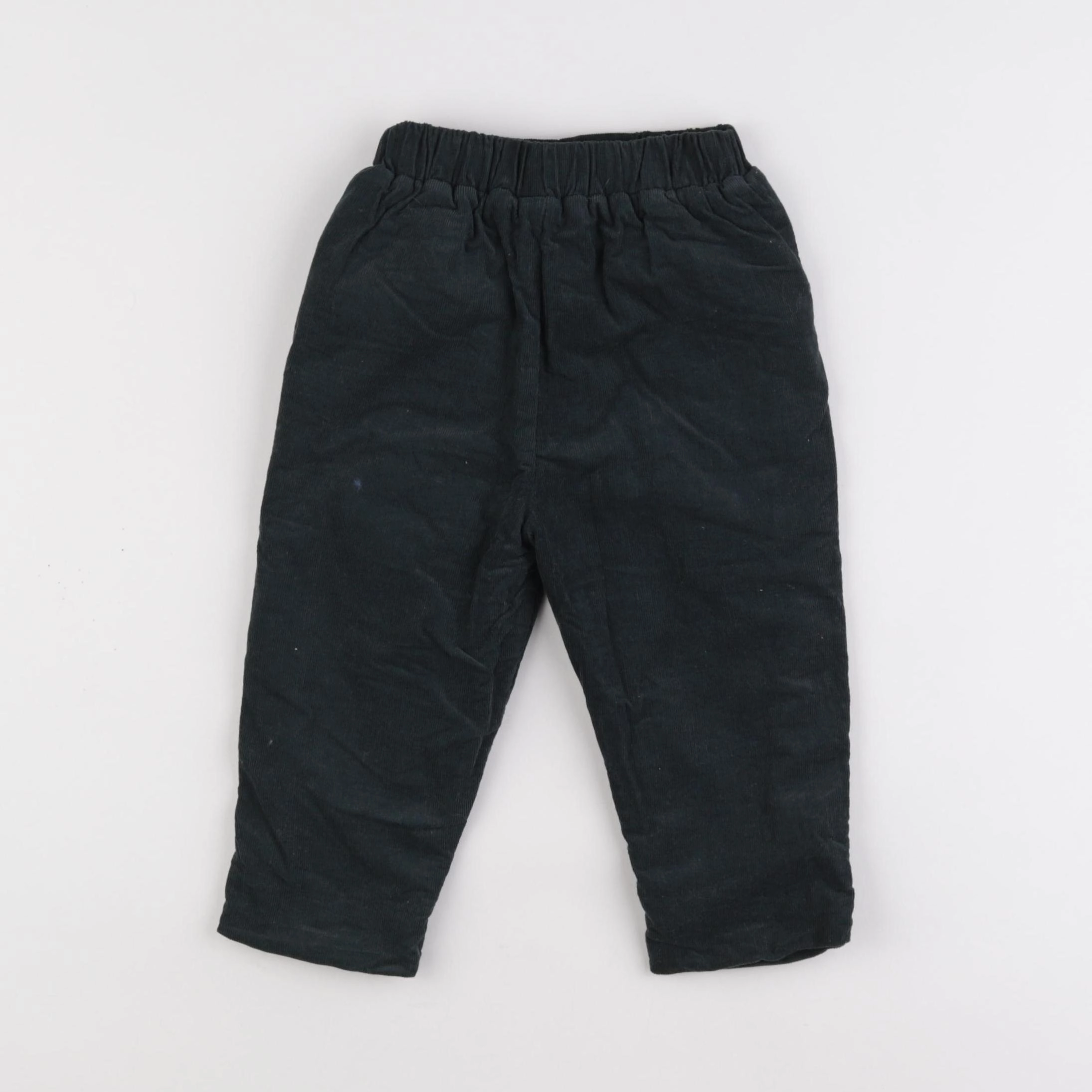 Vertbaudet - pantalon doublé vert - 18 mois