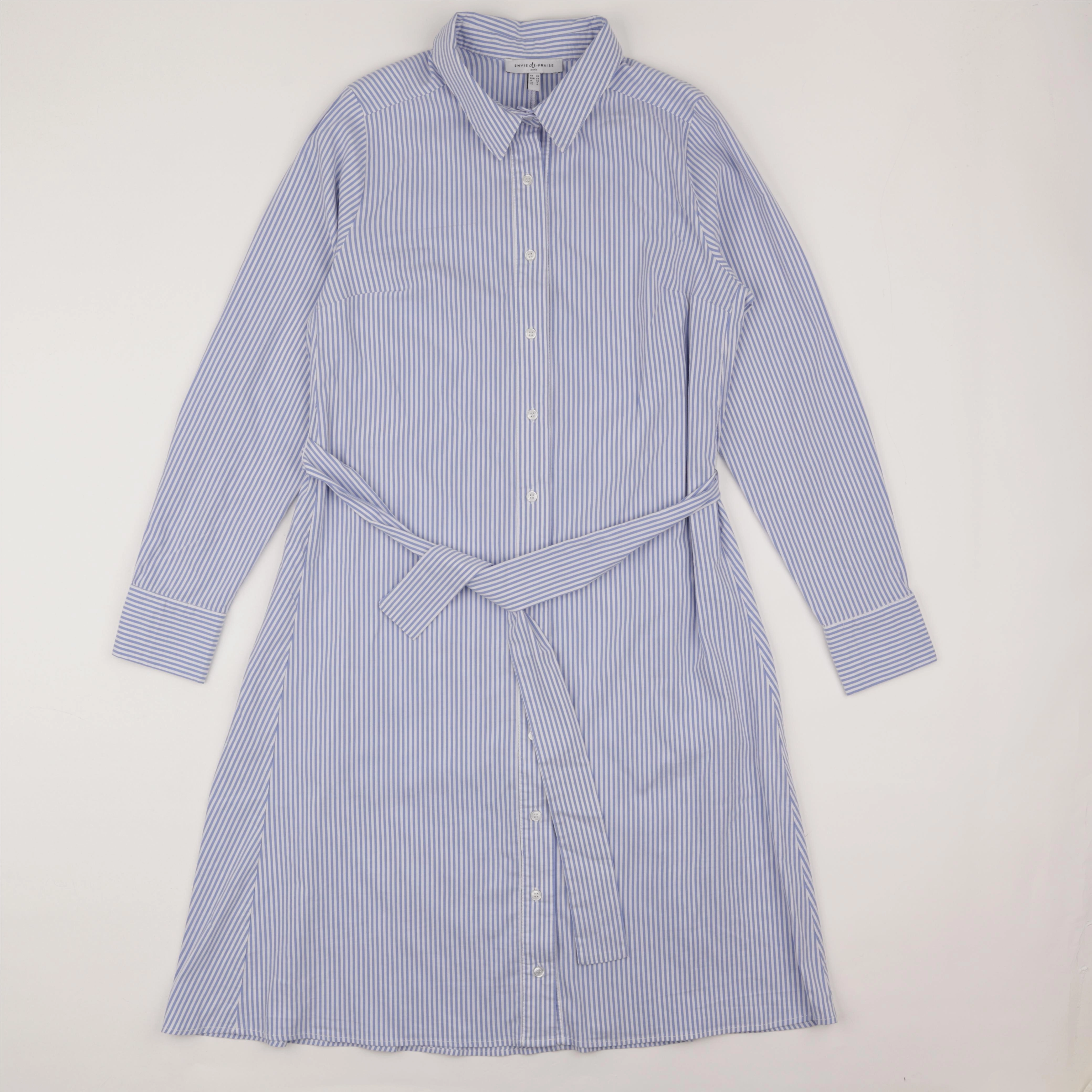Envie de fraise - robe grossesse, allaitement bleu, blanc - 36