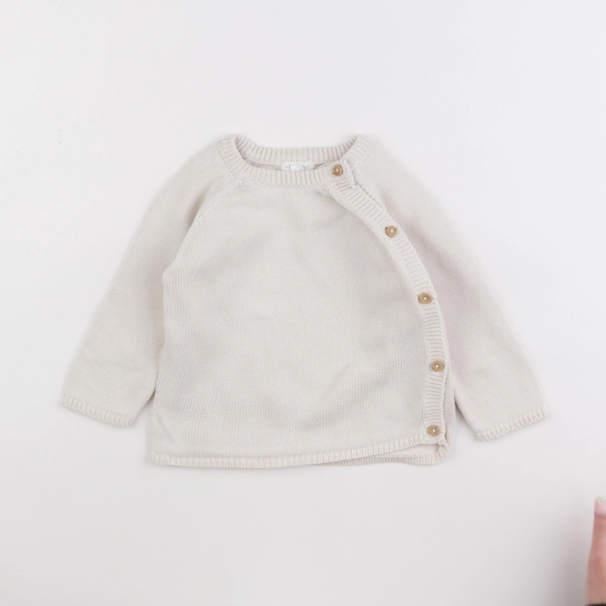 Vertbaudet - pull beige - 12 mois