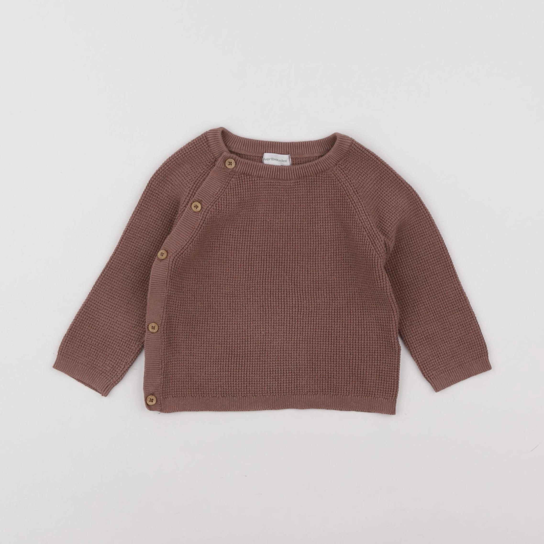 Vertbaudet - pull violet - 12 mois