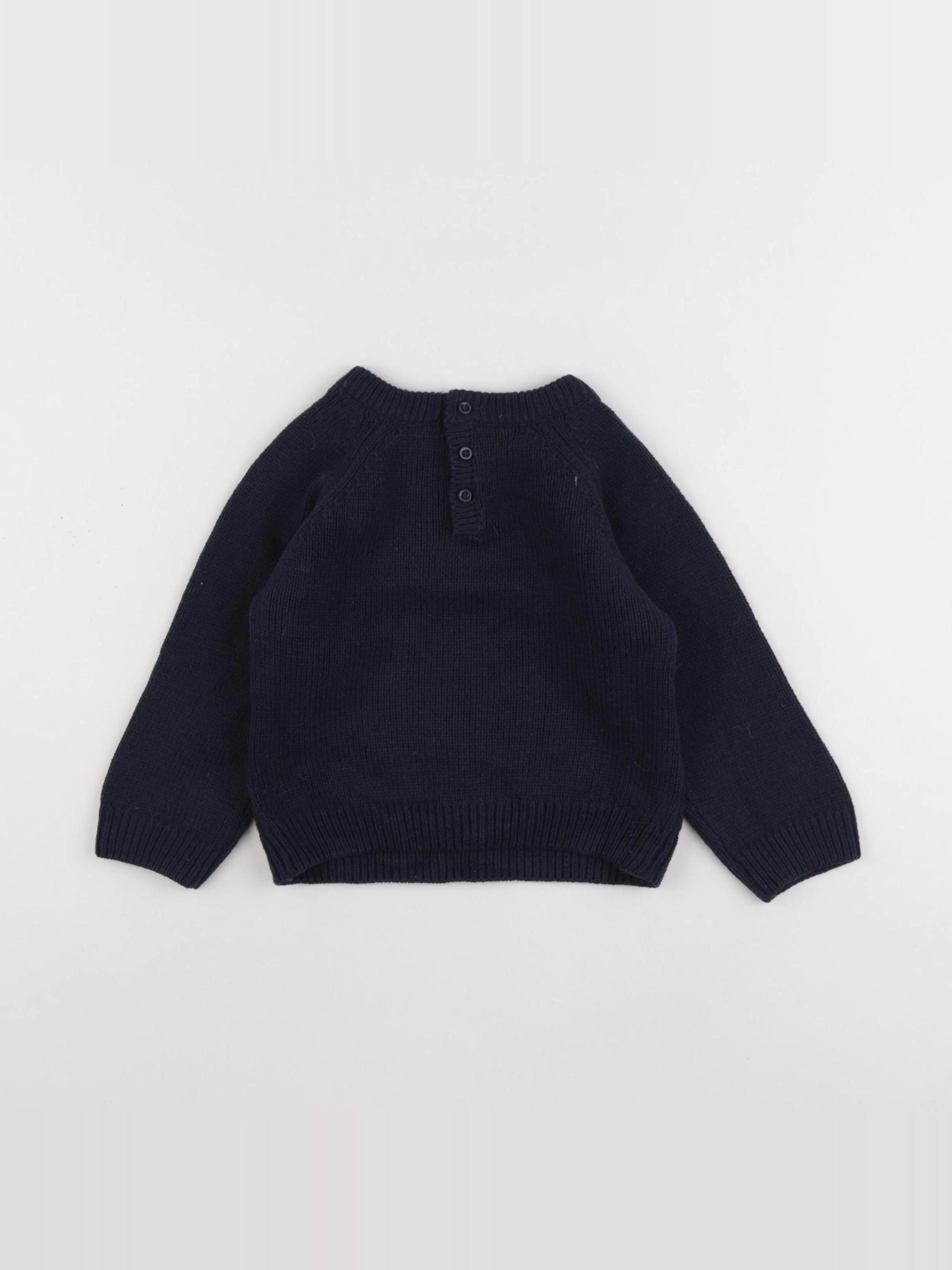 Vertbaudet - pull bleu - 18 mois