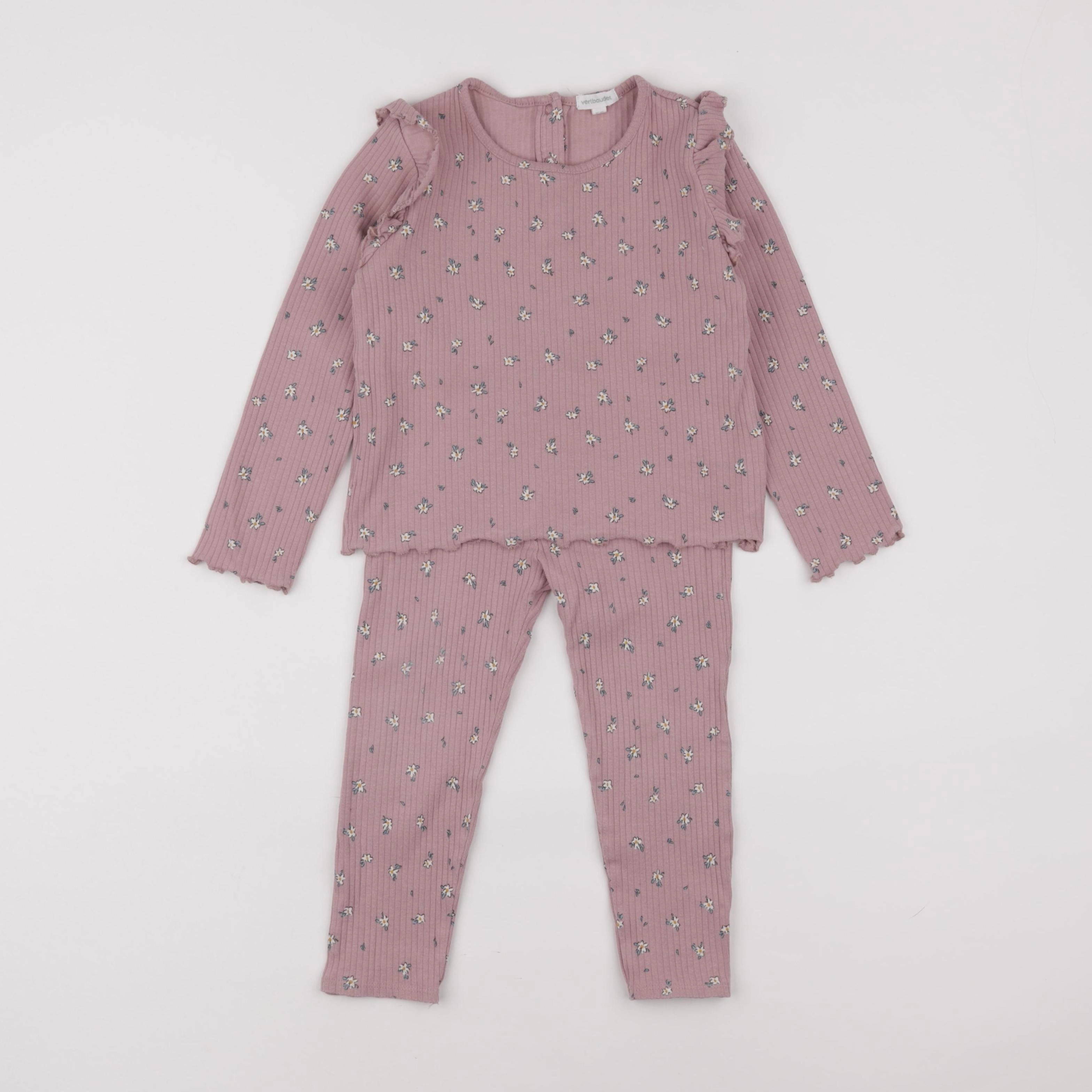 Vertbaudet - pyjama coton violet - 3 ans