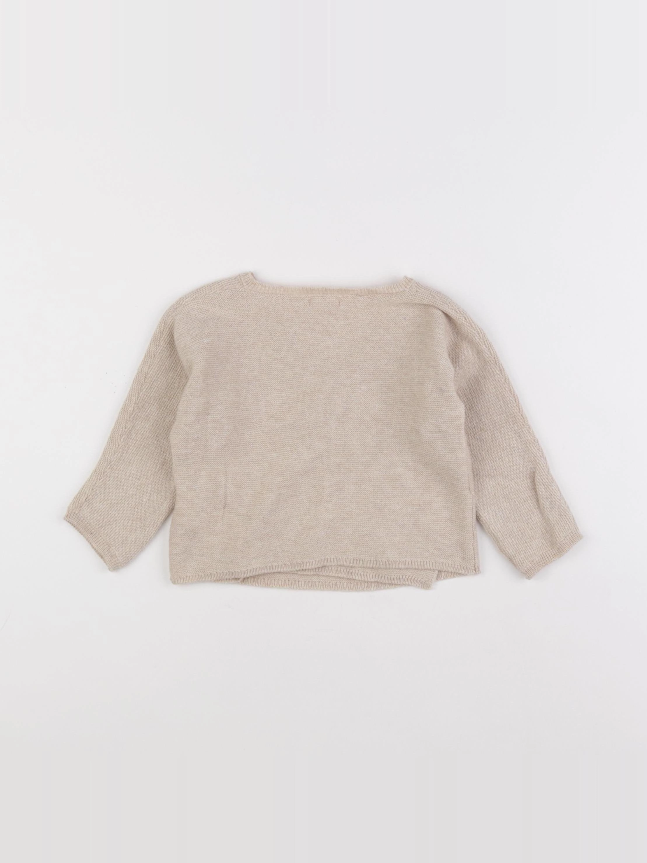 Vertbaudet - gilet beige - 12 mois