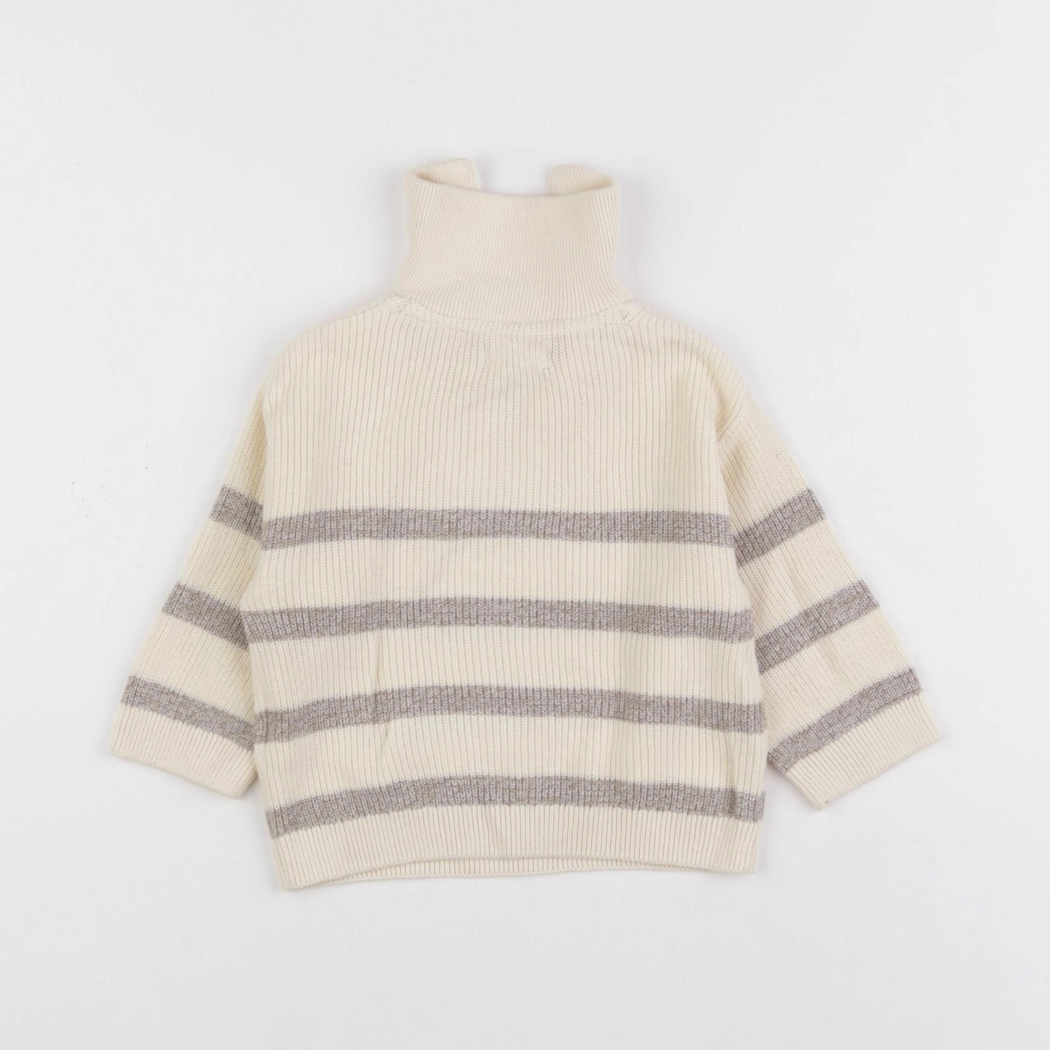 Vertbaudet - pull beige - 12 mois