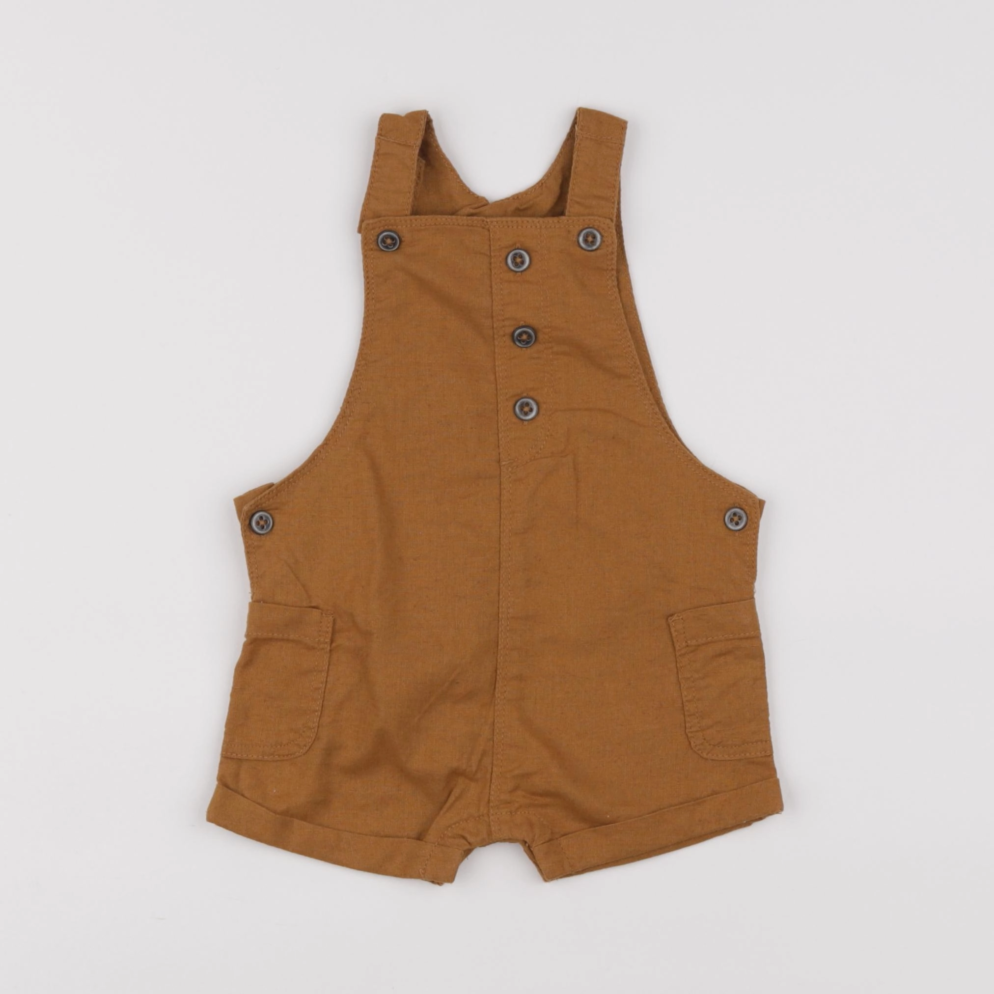 Vertbaudet - salopette marron - 9 mois